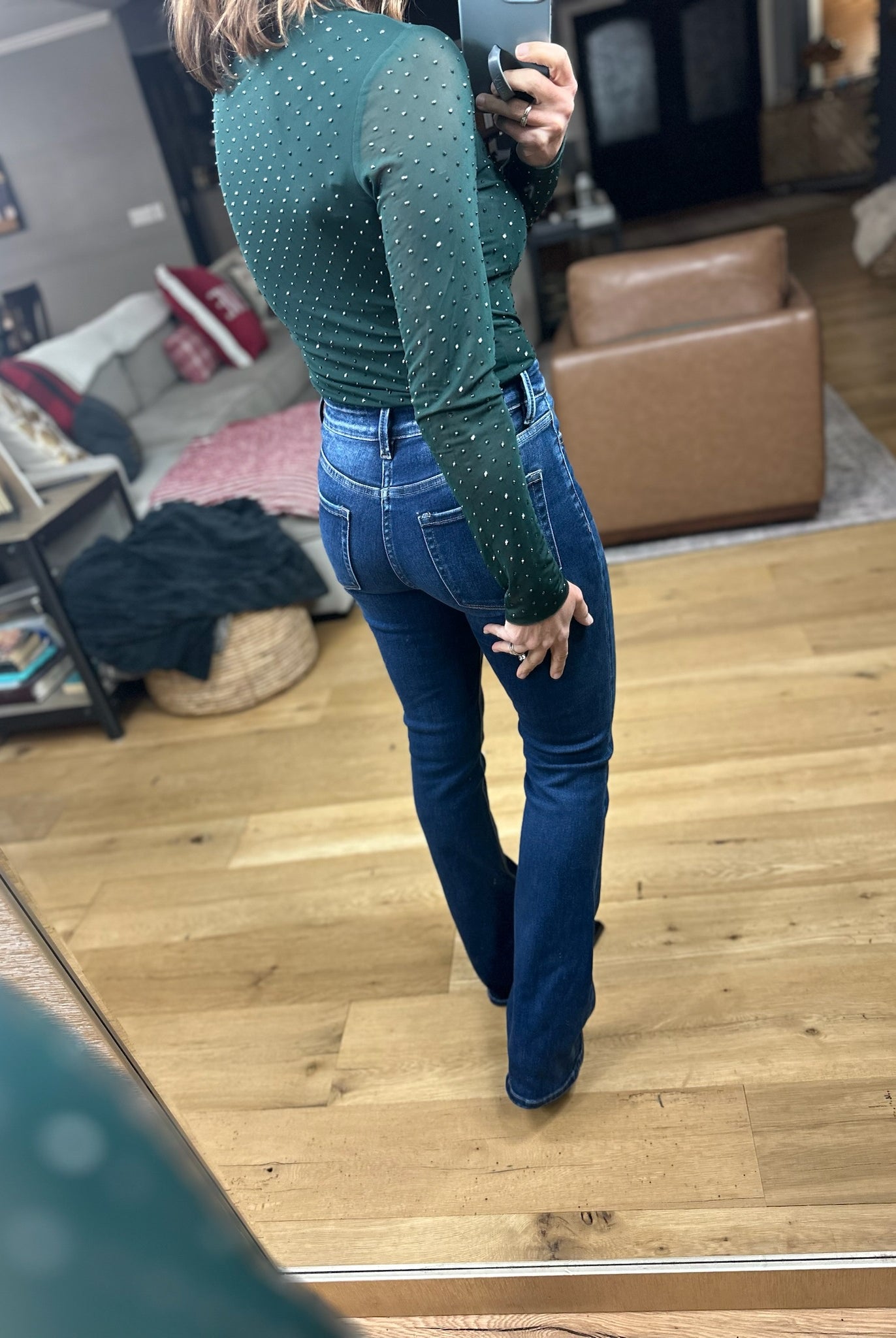 Everybody Wants You Studded Long Sleeve Top-Long Sleeves-Skies Are Blue-Anna Kaytes Boutique, Women's Fashion Boutique in Grinnell, Iowa