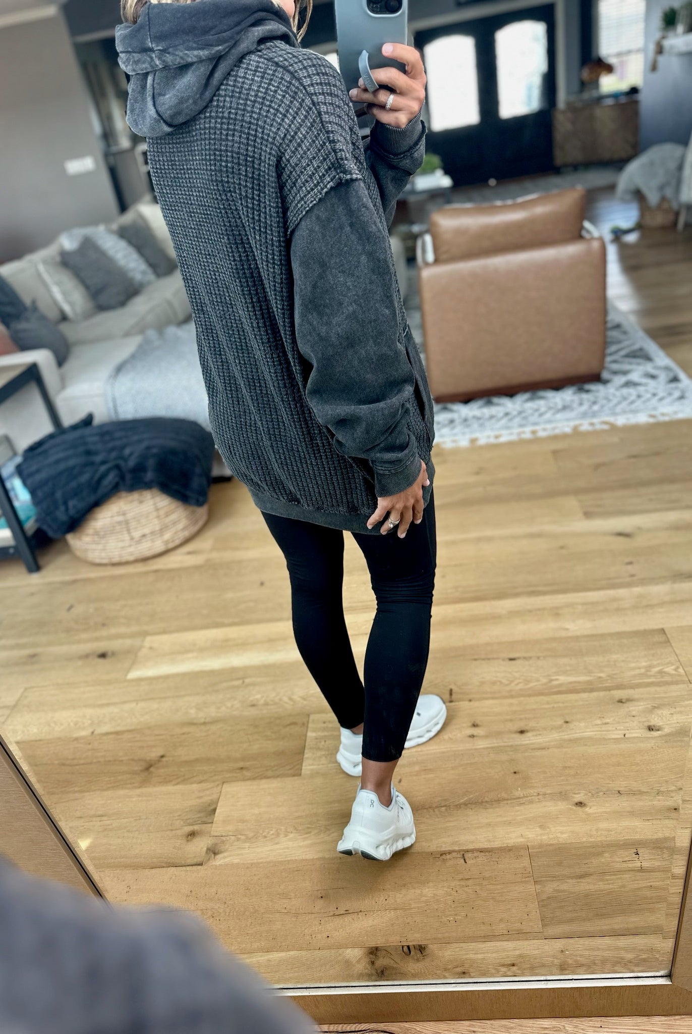 Full Of Fall Textured Vintage Hoodie-Mono B-Anna Kaytes Boutique, Women's Fashion Boutique in Grinnell, Iowa