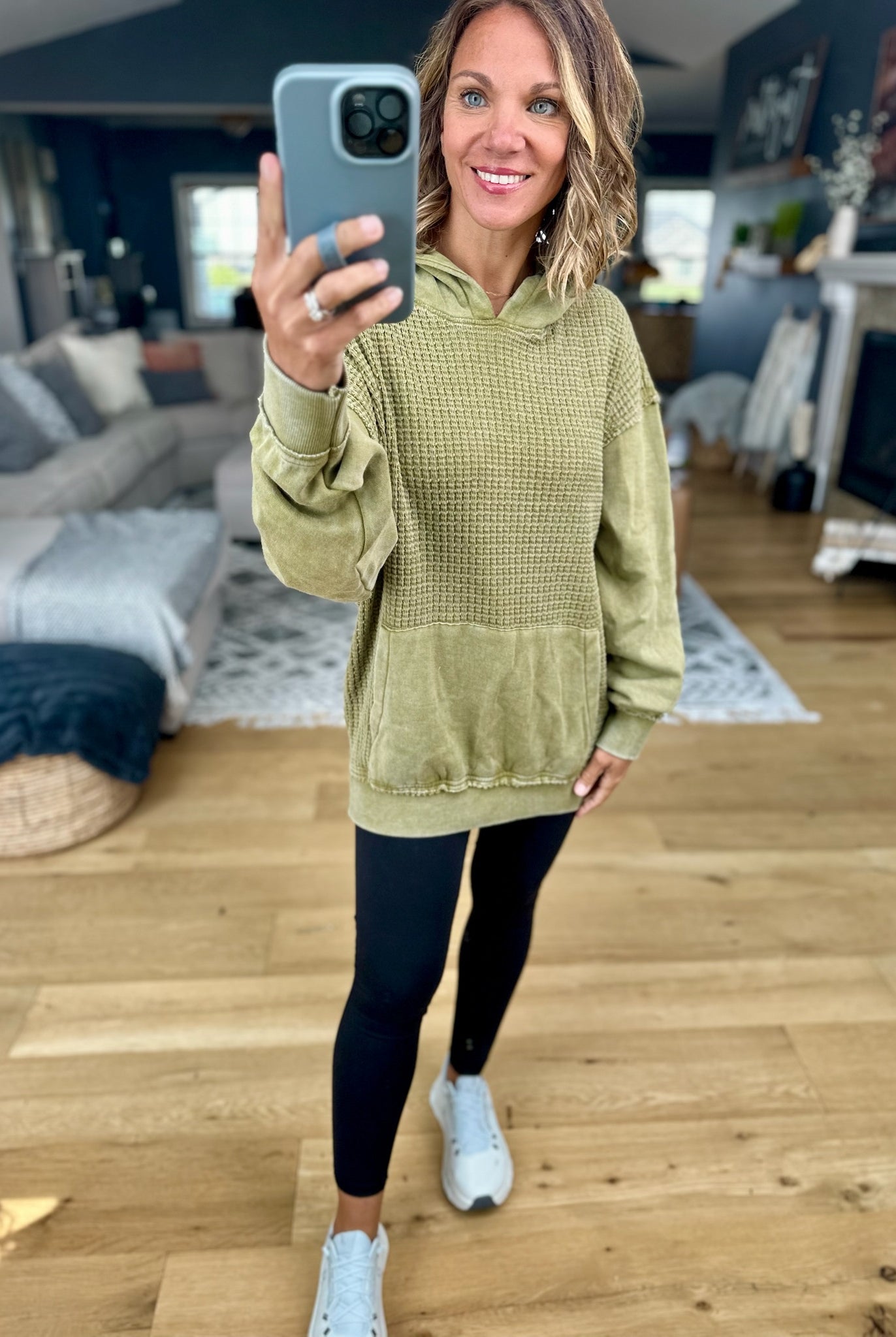 Full Of Fall Textured Vintage Hoodie-Mono B-Anna Kaytes Boutique, Women's Fashion Boutique in Grinnell, Iowa