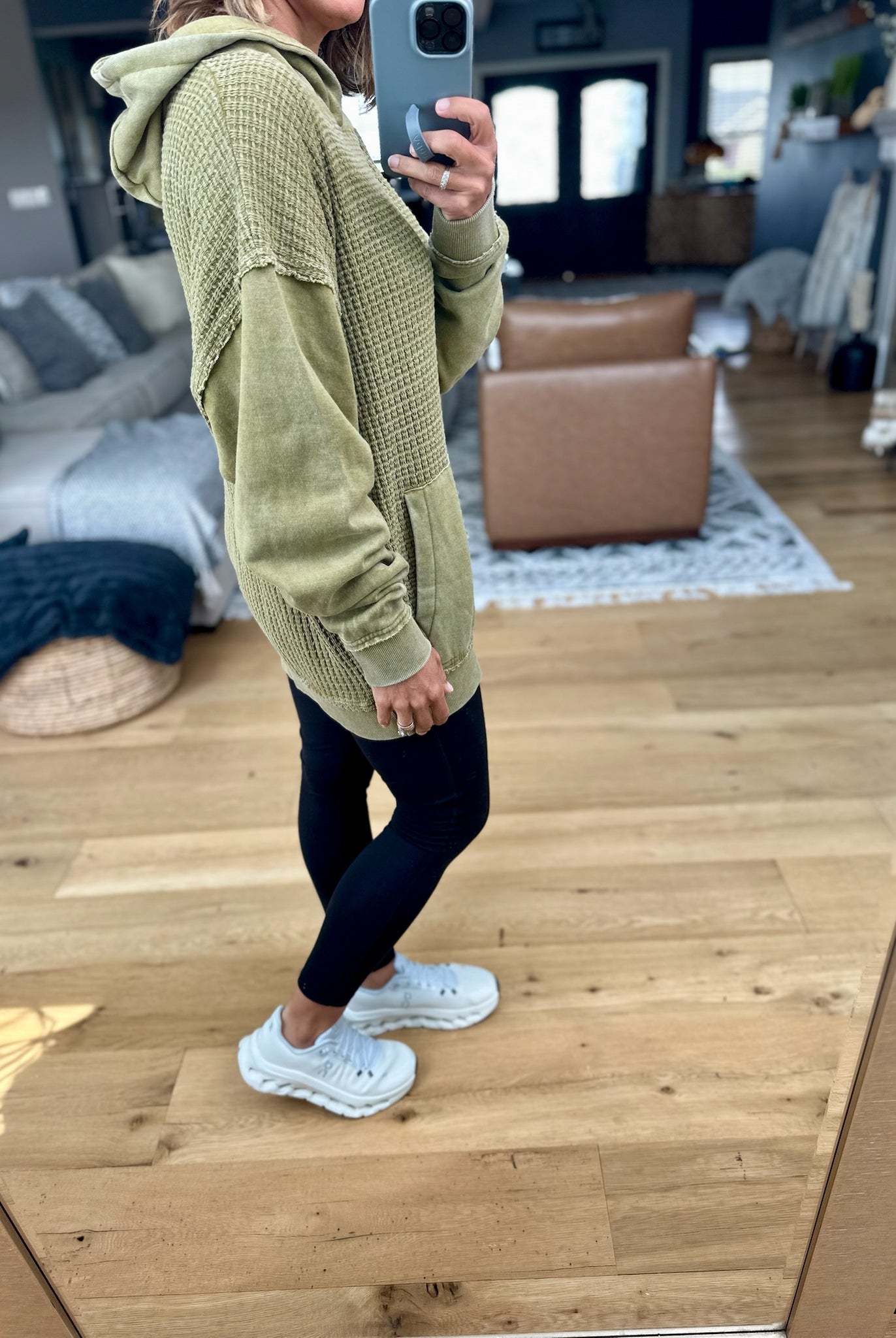 Full Of Fall Textured Vintage Hoodie-Mono B-Anna Kaytes Boutique, Women's Fashion Boutique in Grinnell, Iowa