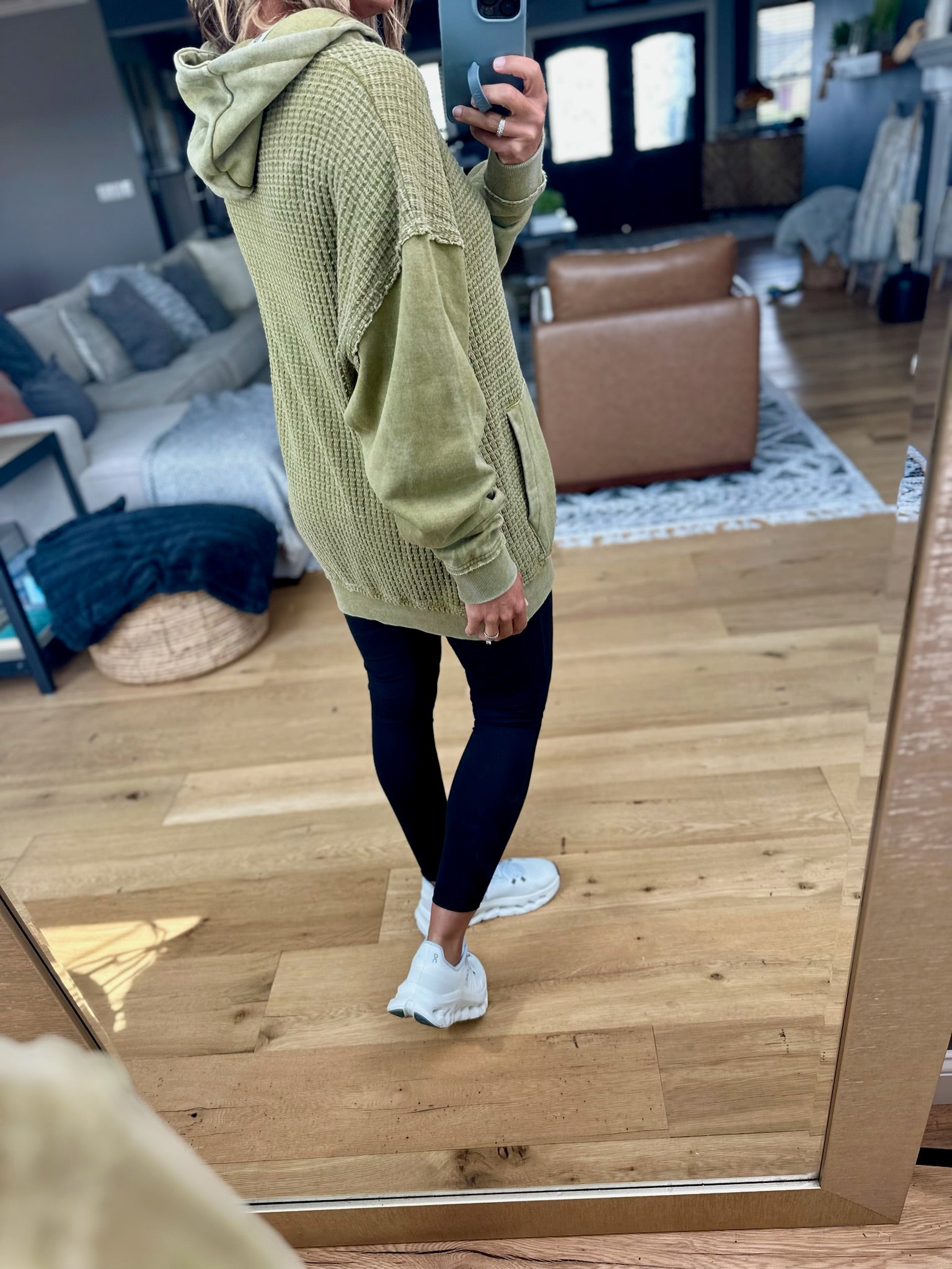 Full Of Fall Textured Vintage Hoodie-Mono B-Anna Kaytes Boutique, Women's Fashion Boutique in Grinnell, Iowa