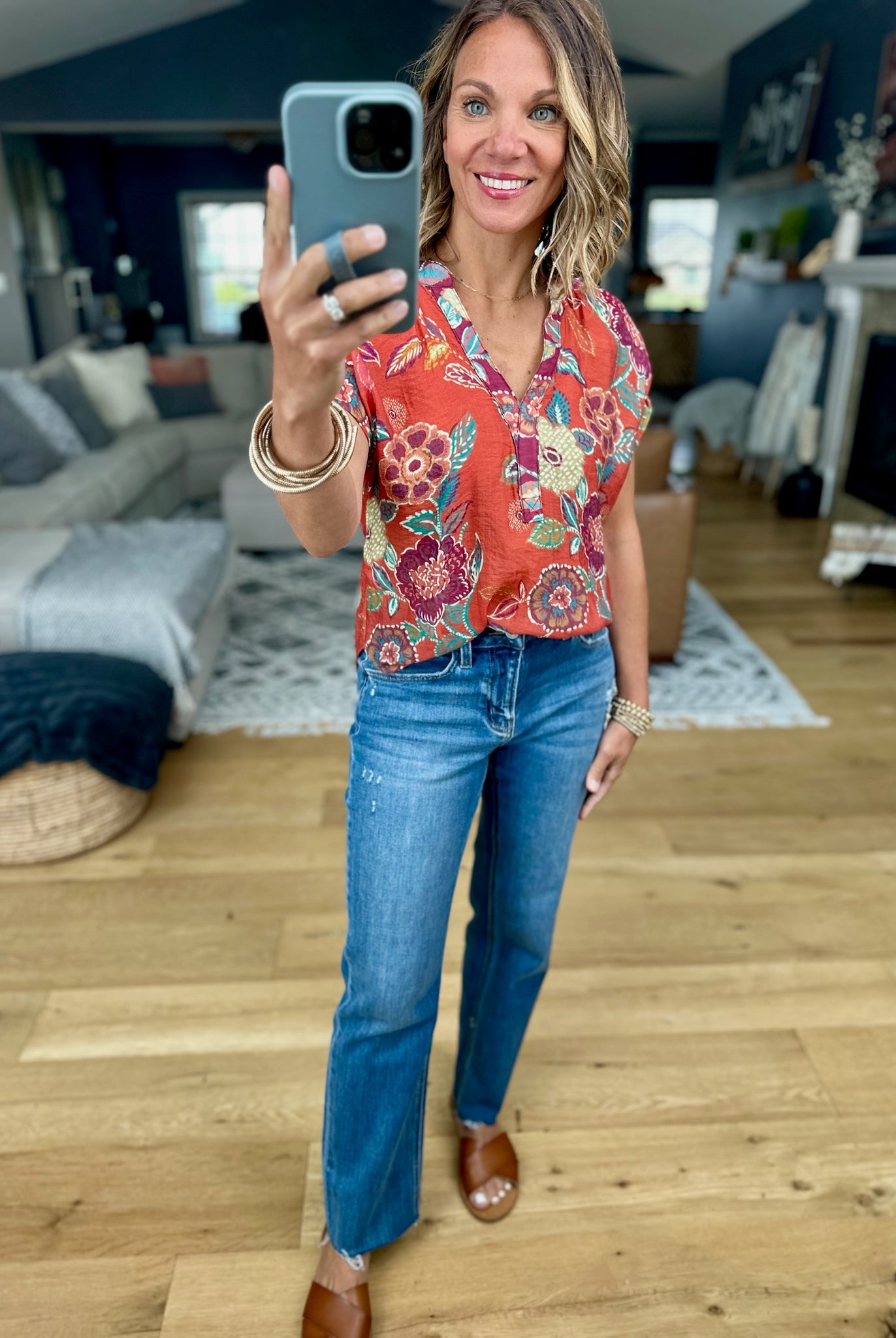 The Right Time Floral Top-THML-Anna Kaytes Boutique, Women's Fashion Boutique in Grinnell, Iowa