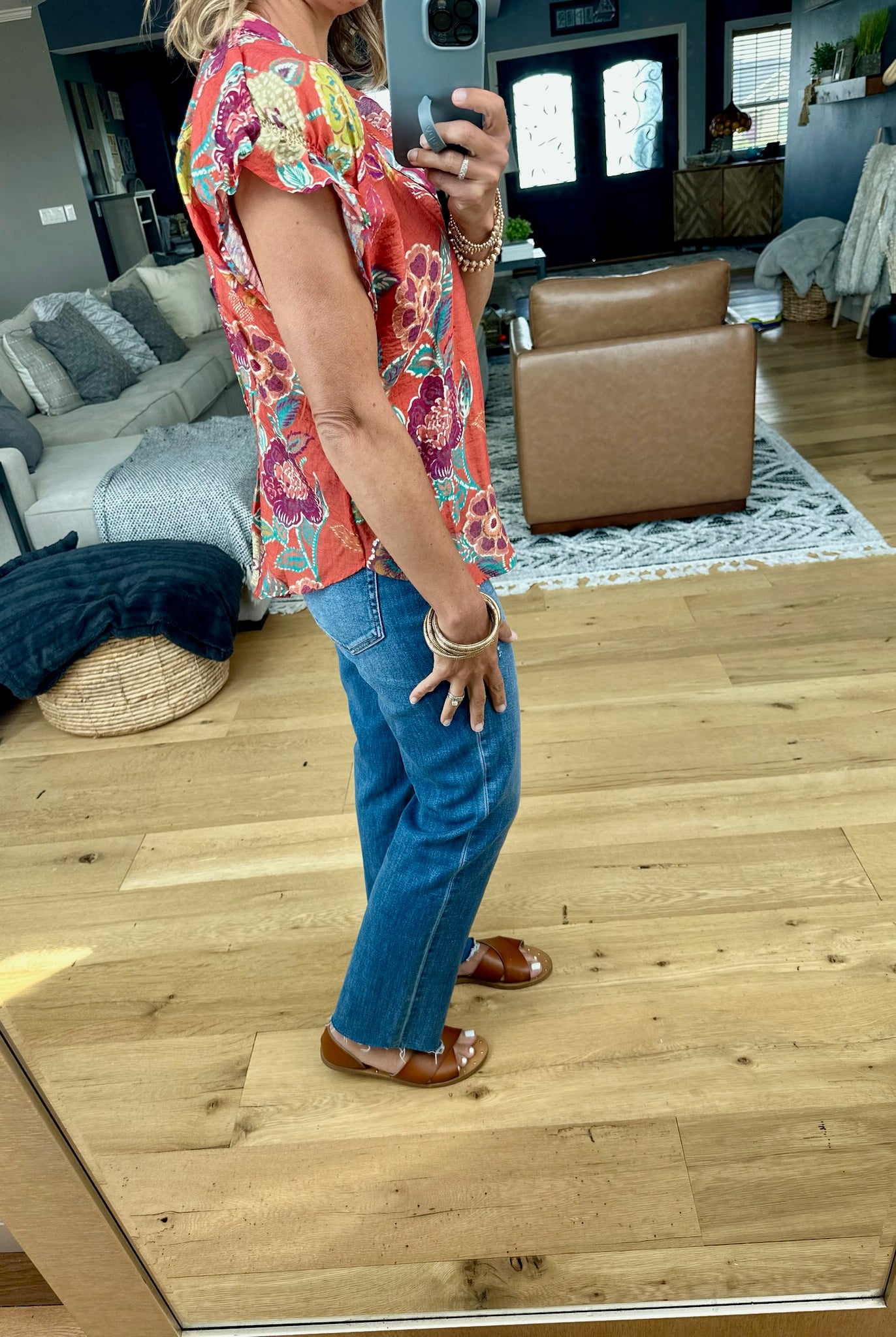 The Right Time Floral Top-THML-Anna Kaytes Boutique, Women's Fashion Boutique in Grinnell, Iowa