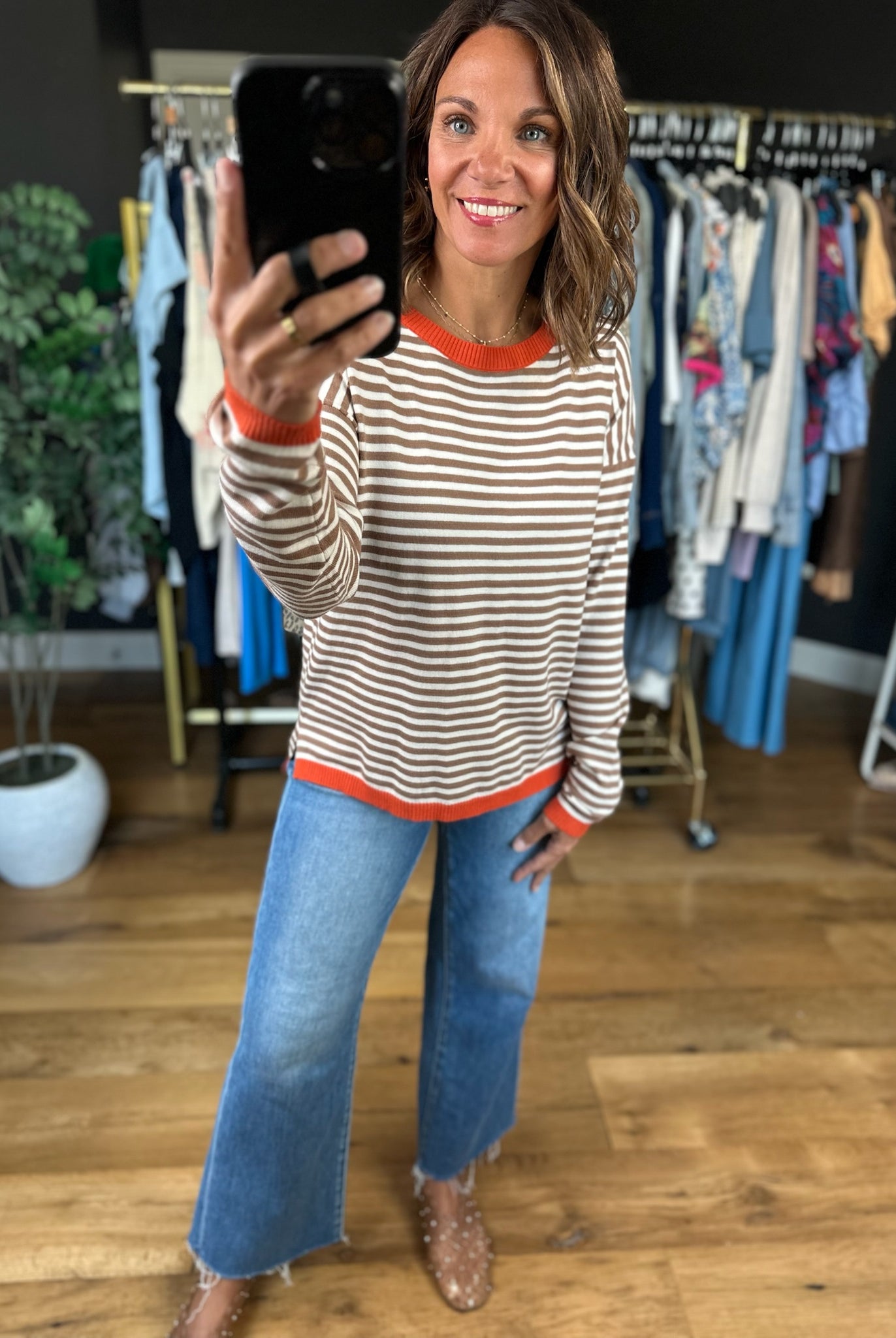 Can't Take This Away Striped Crewneck-Long Sleeves-Staccato-Anna Kaytes Boutique, Women's Fashion Boutique in Grinnell, Iowa