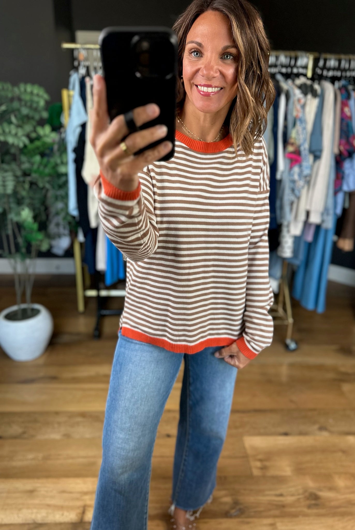 Can't Take This Away Striped Crewneck-Long Sleeves-Staccato-Anna Kaytes Boutique, Women's Fashion Boutique in Grinnell, Iowa