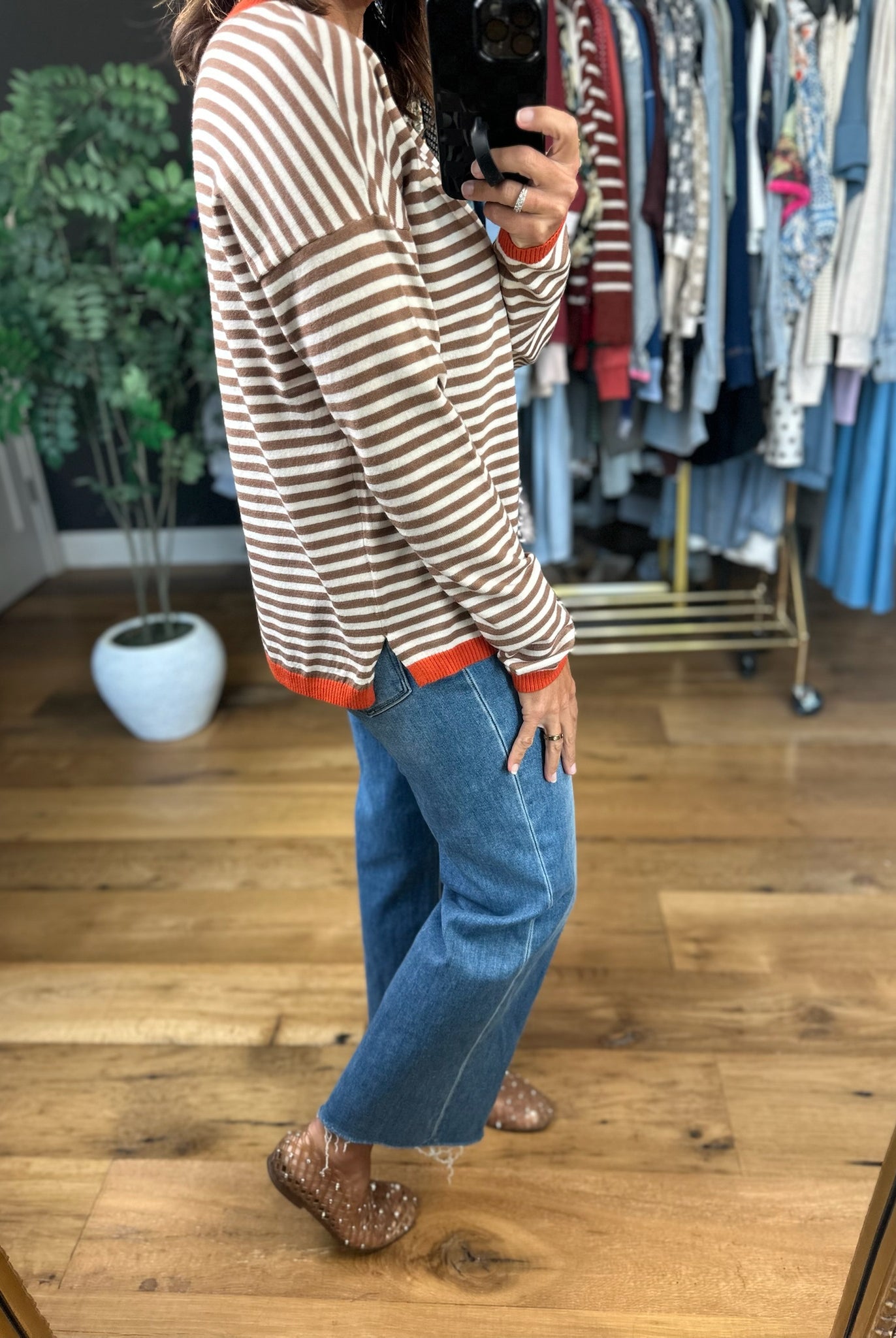 Can't Take This Away Striped Crewneck-Long Sleeves-Staccato-Anna Kaytes Boutique, Women's Fashion Boutique in Grinnell, Iowa