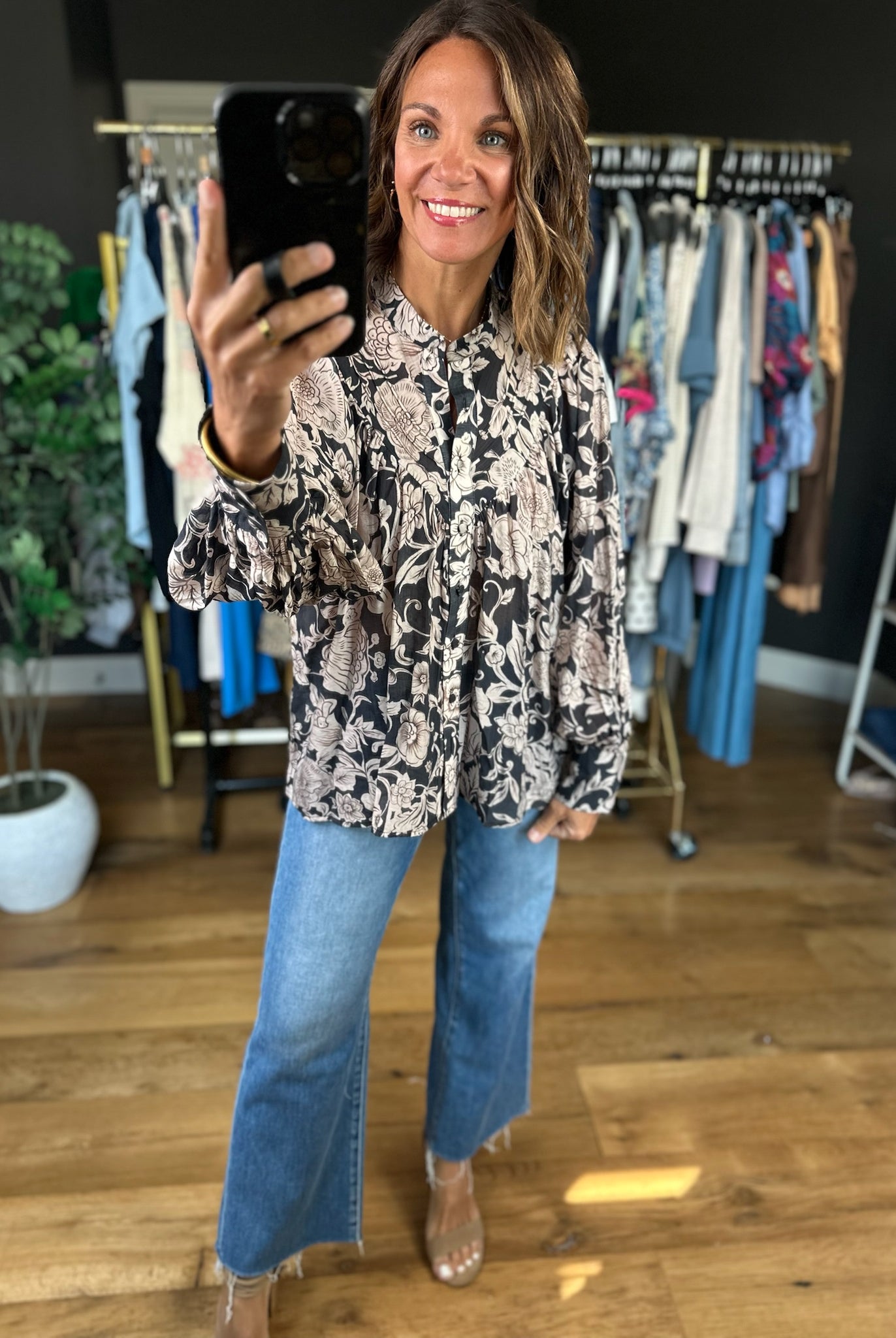 After You Floral Patterned Top-Long Sleeves-Anna Kaytes Boutique-Anna Kaytes Boutique, Women's Fashion Boutique in Grinnell, Iowa