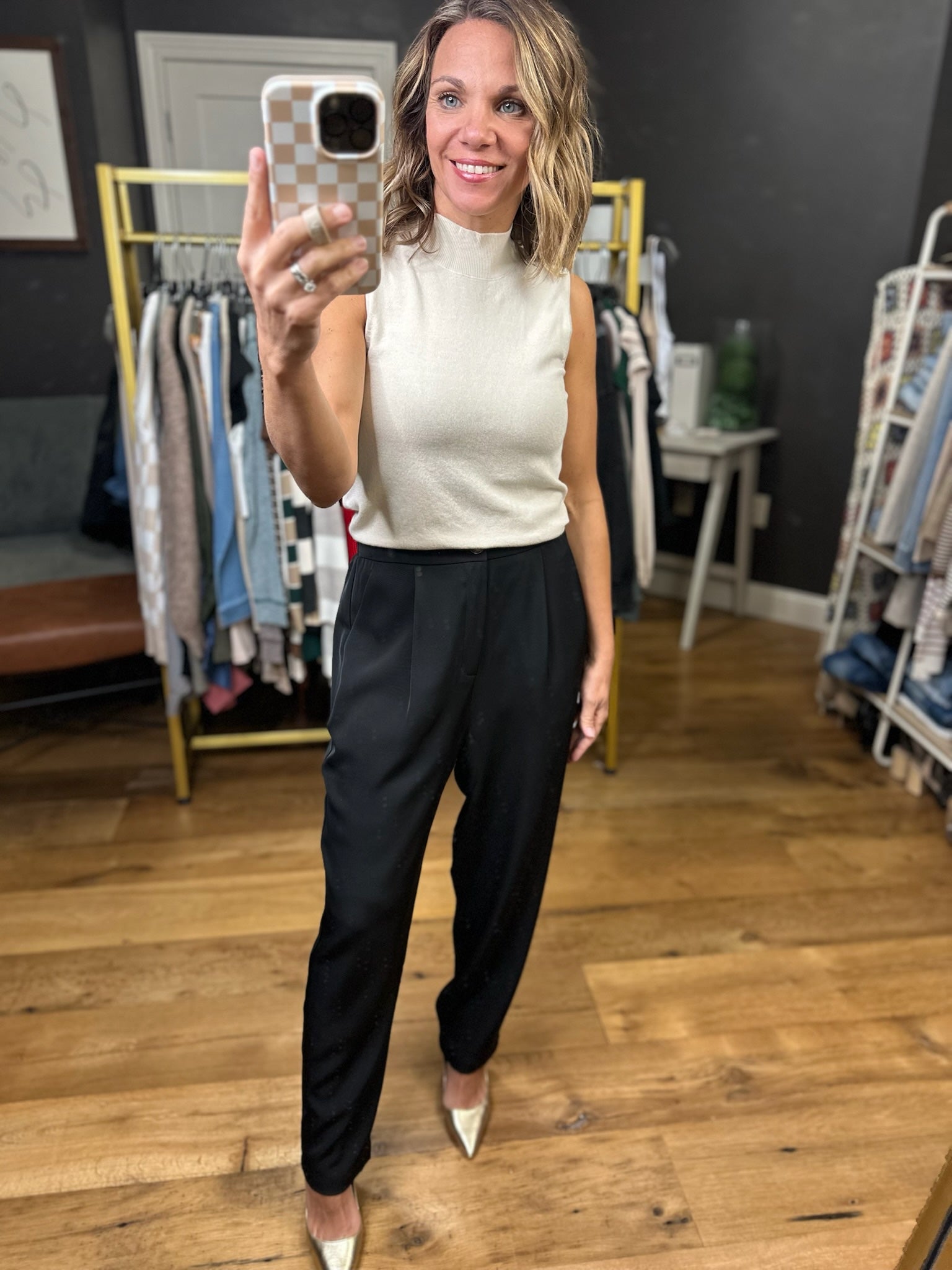 Reel You In Drapey Pants - Black-Allie Rose-Anna Kaytes Boutique, Women's Fashion Boutique in Grinnell, Iowa