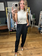 Reel You In Drapey Pants - Black-Allie Rose-Anna Kaytes Boutique, Women's Fashion Boutique in Grinnell, Iowa