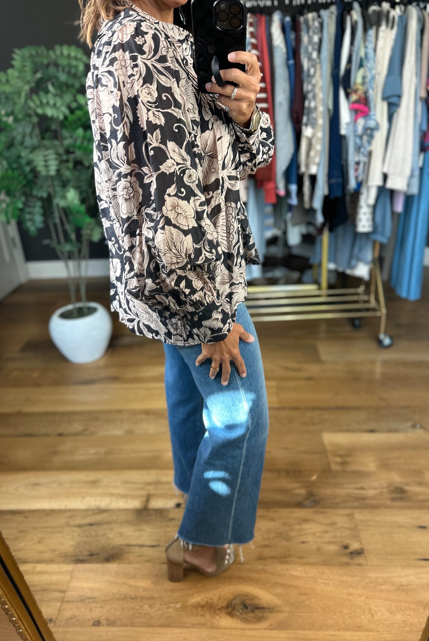 After You Floral Patterned Top-Long Sleeves-Anna Kaytes Boutique-Anna Kaytes Boutique, Women's Fashion Boutique in Grinnell, Iowa