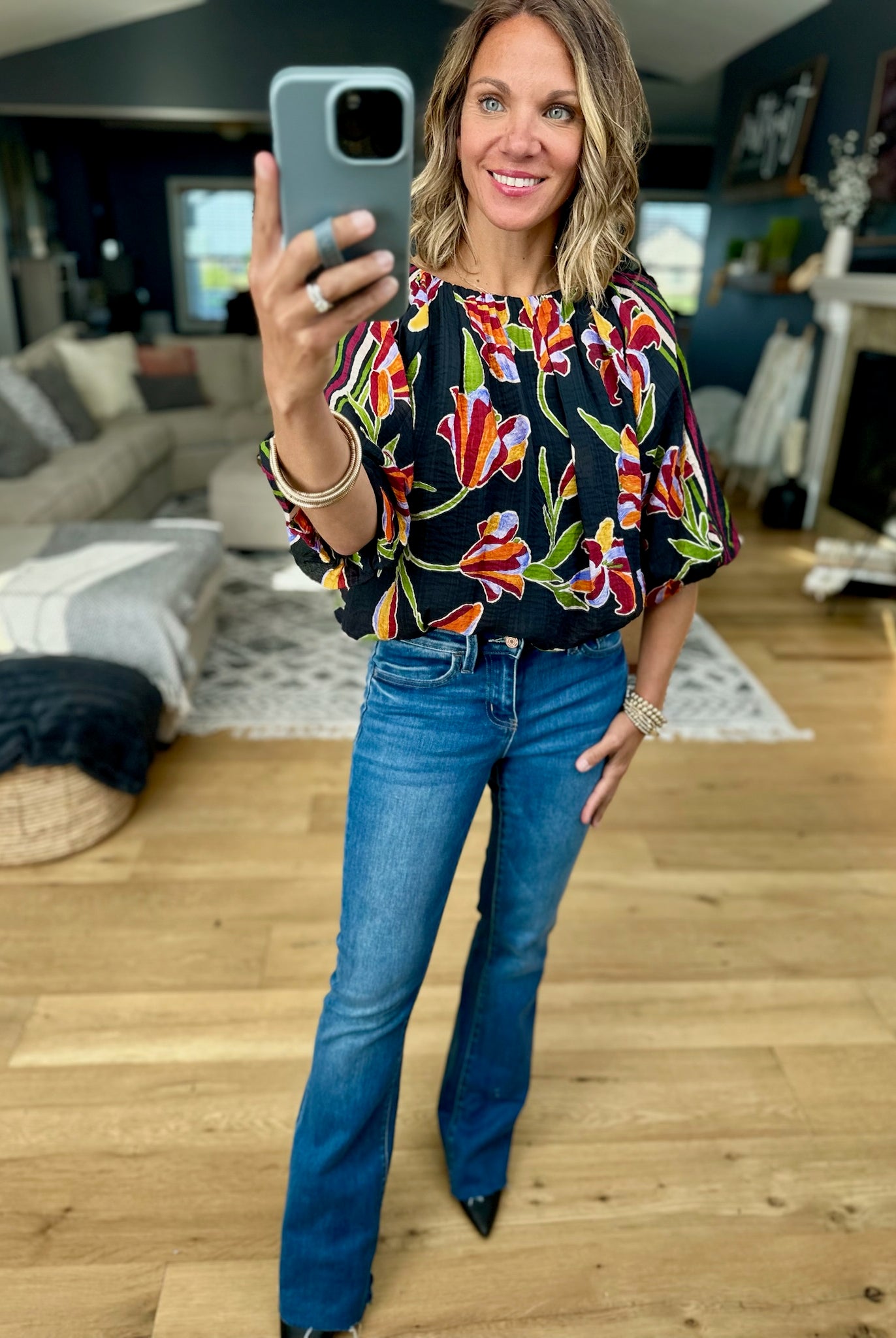 Transition Best Floral Top-THML-Anna Kaytes Boutique, Women's Fashion Boutique in Grinnell, Iowa