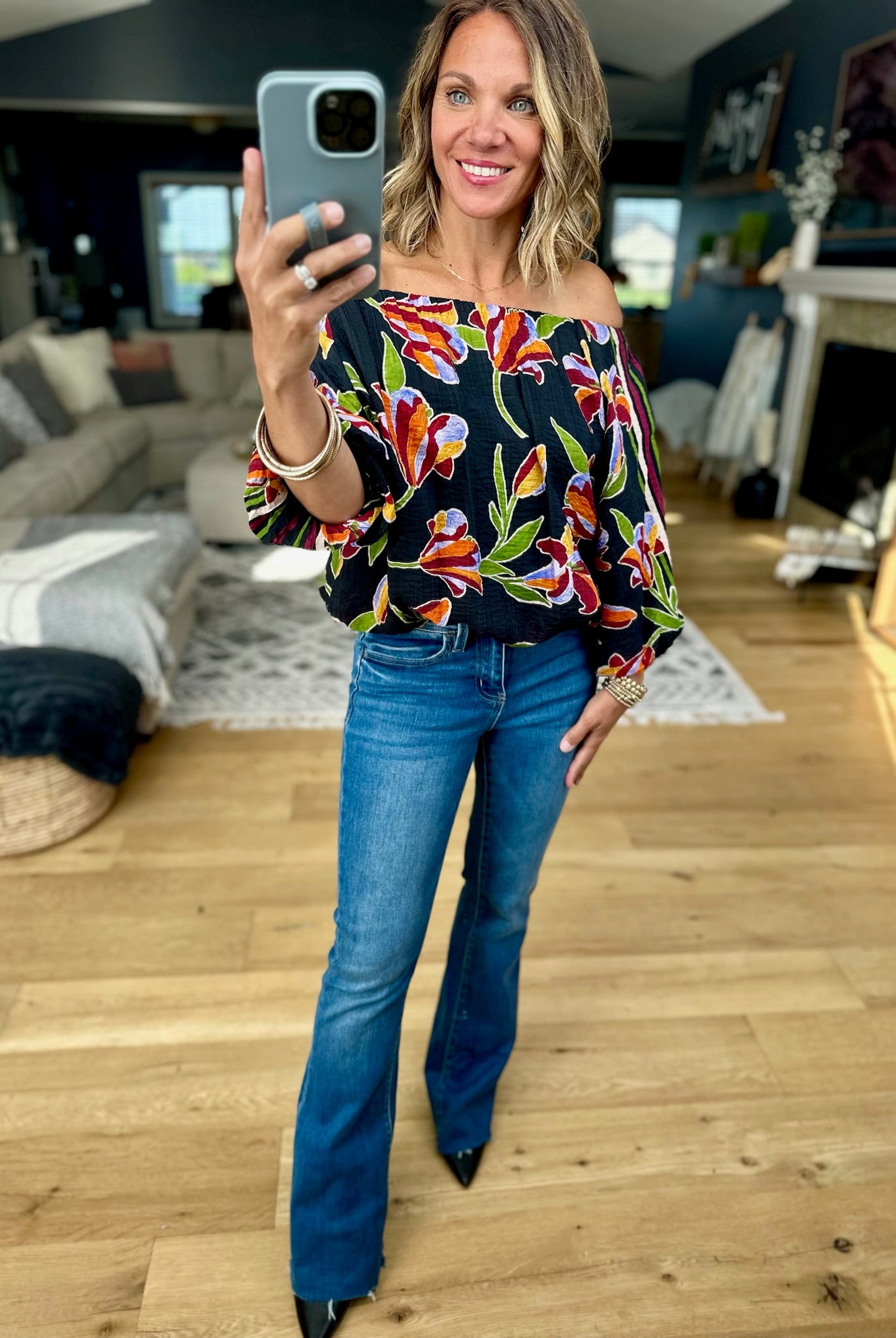 Transition Best Floral Top-THML-Anna Kaytes Boutique, Women's Fashion Boutique in Grinnell, Iowa