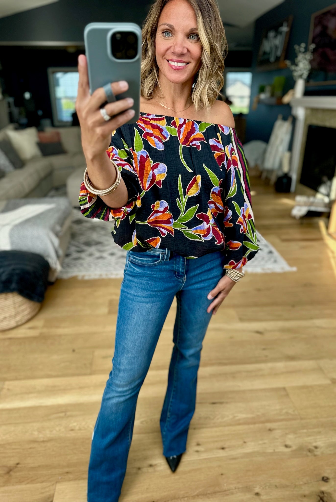 Transition Best Floral Top-THML-Anna Kaytes Boutique, Women's Fashion Boutique in Grinnell, Iowa