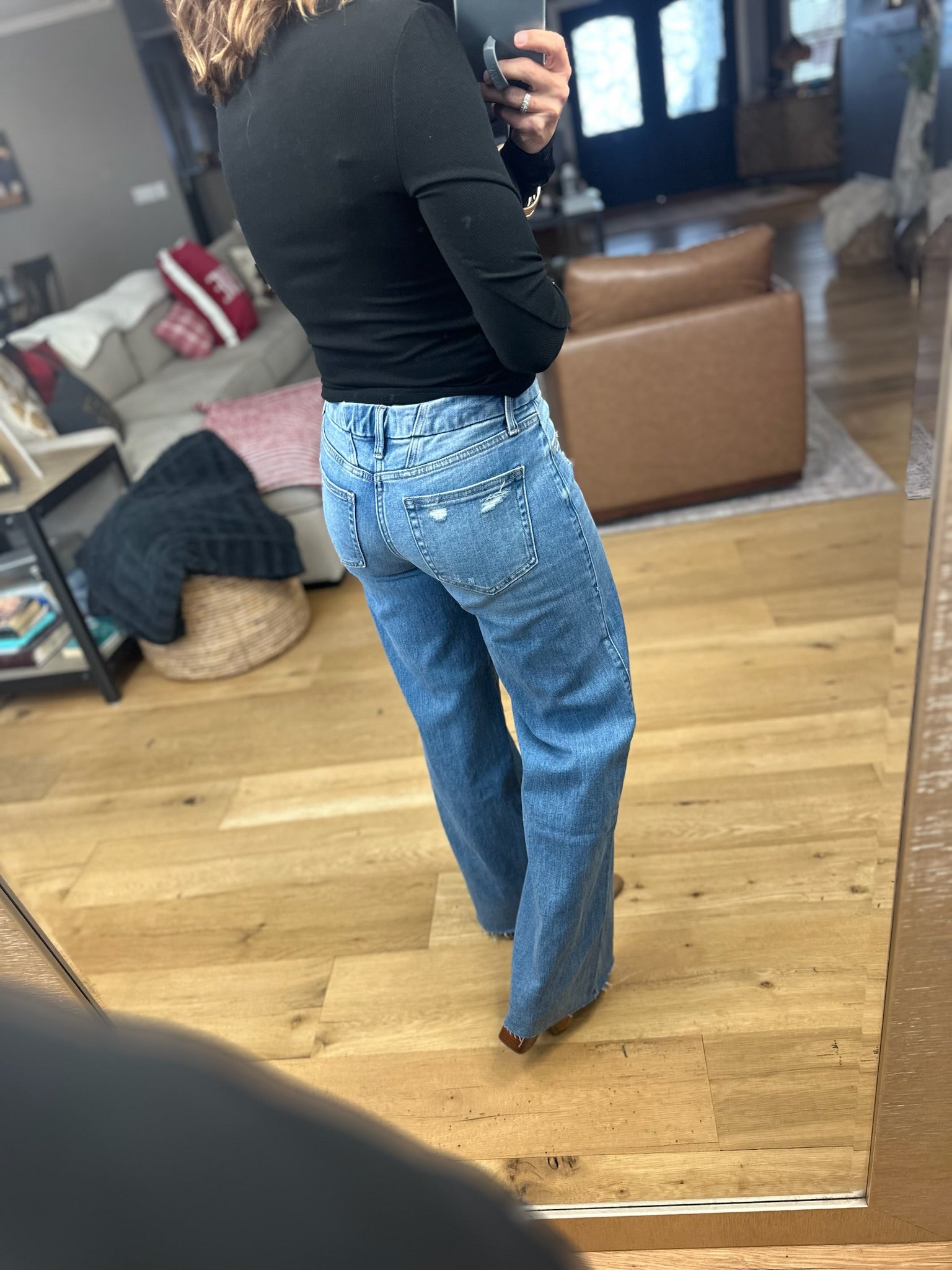 The Alice Mid-Rise Wide-Leg Denim-Jeans-Vervet-Anna Kaytes Boutique, Women's Fashion Boutique in Grinnell, Iowa