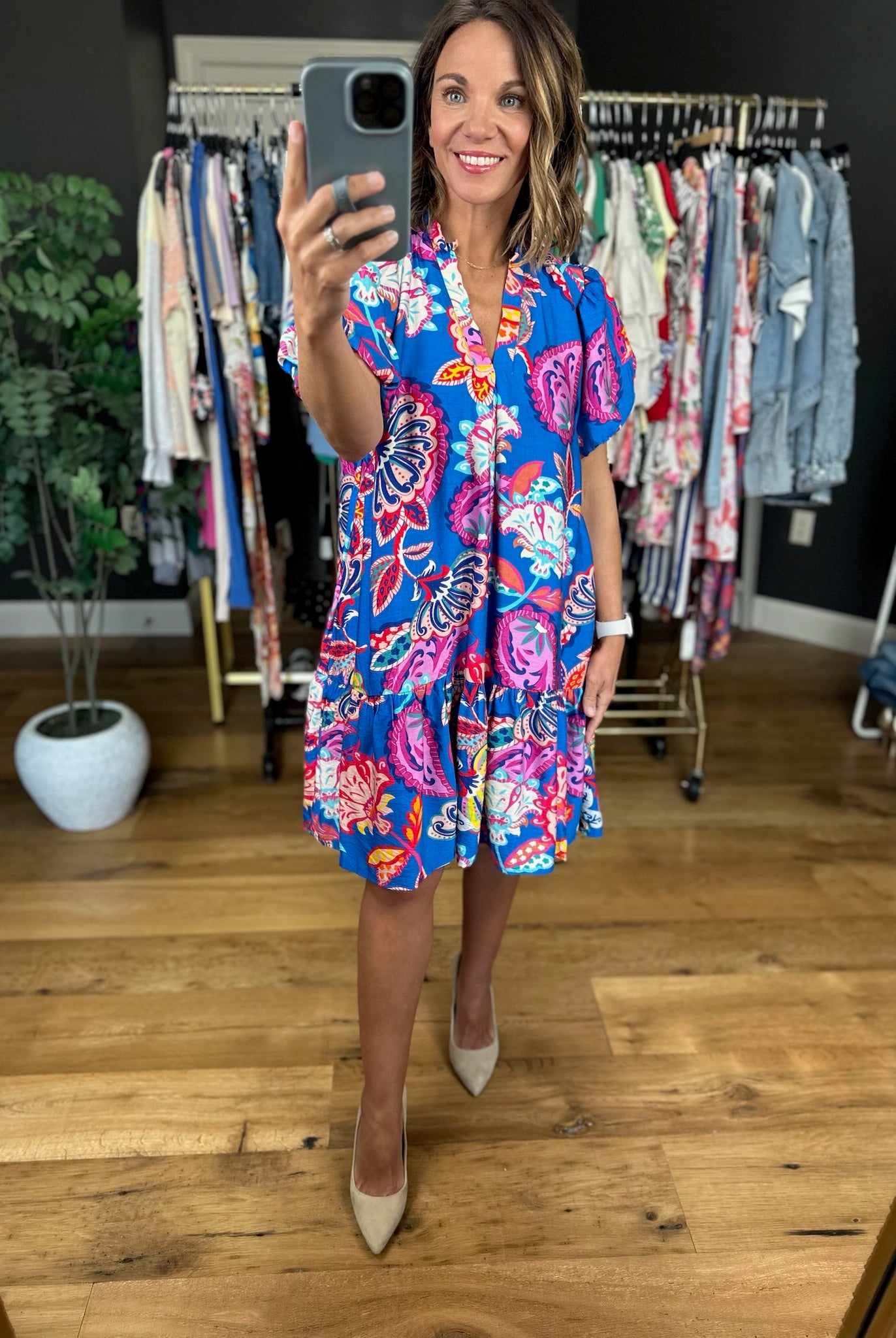 Possibly Perfect Paisley Dress-Dresses-Umgee-Anna Kaytes Boutique, Women's Fashion Boutique in Grinnell, Iowa