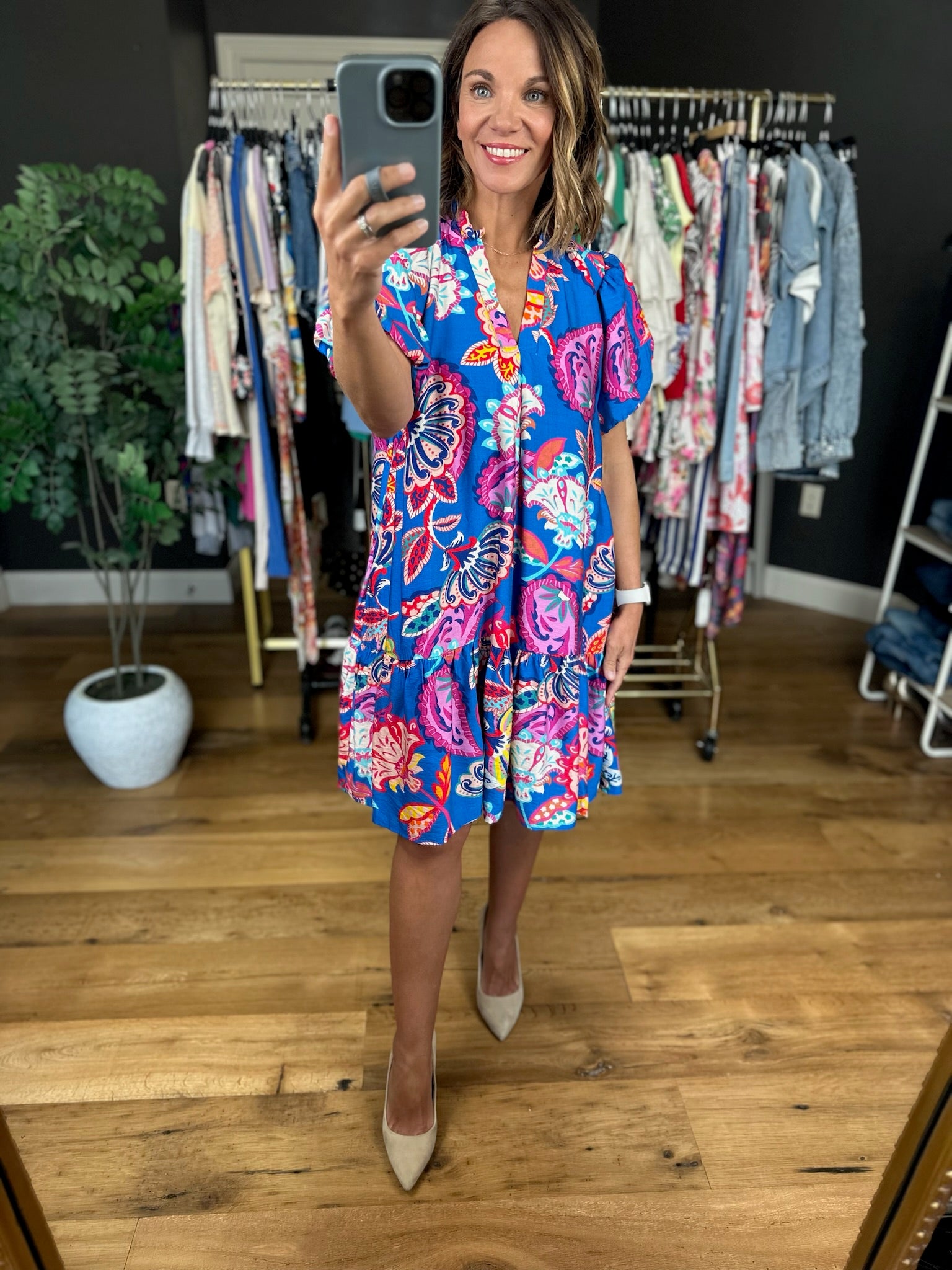 Possibly Perfect Paisley Dress-Dresses-Umgee-Anna Kaytes Boutique, Women's Fashion Boutique in Grinnell, Iowa