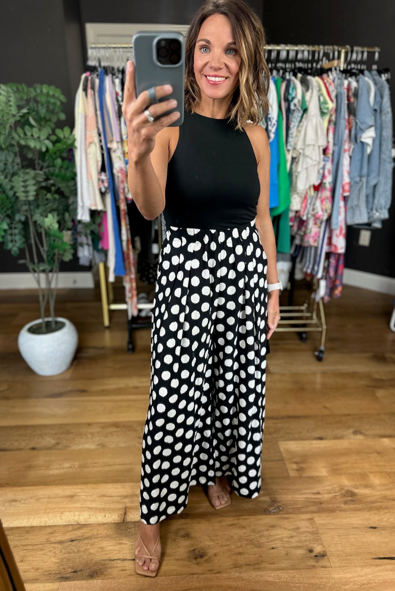 Counting The Days Wide-Leg Pants-Pants-Umgee-Anna Kaytes Boutique, Women's Fashion Boutique in Grinnell, Iowa
