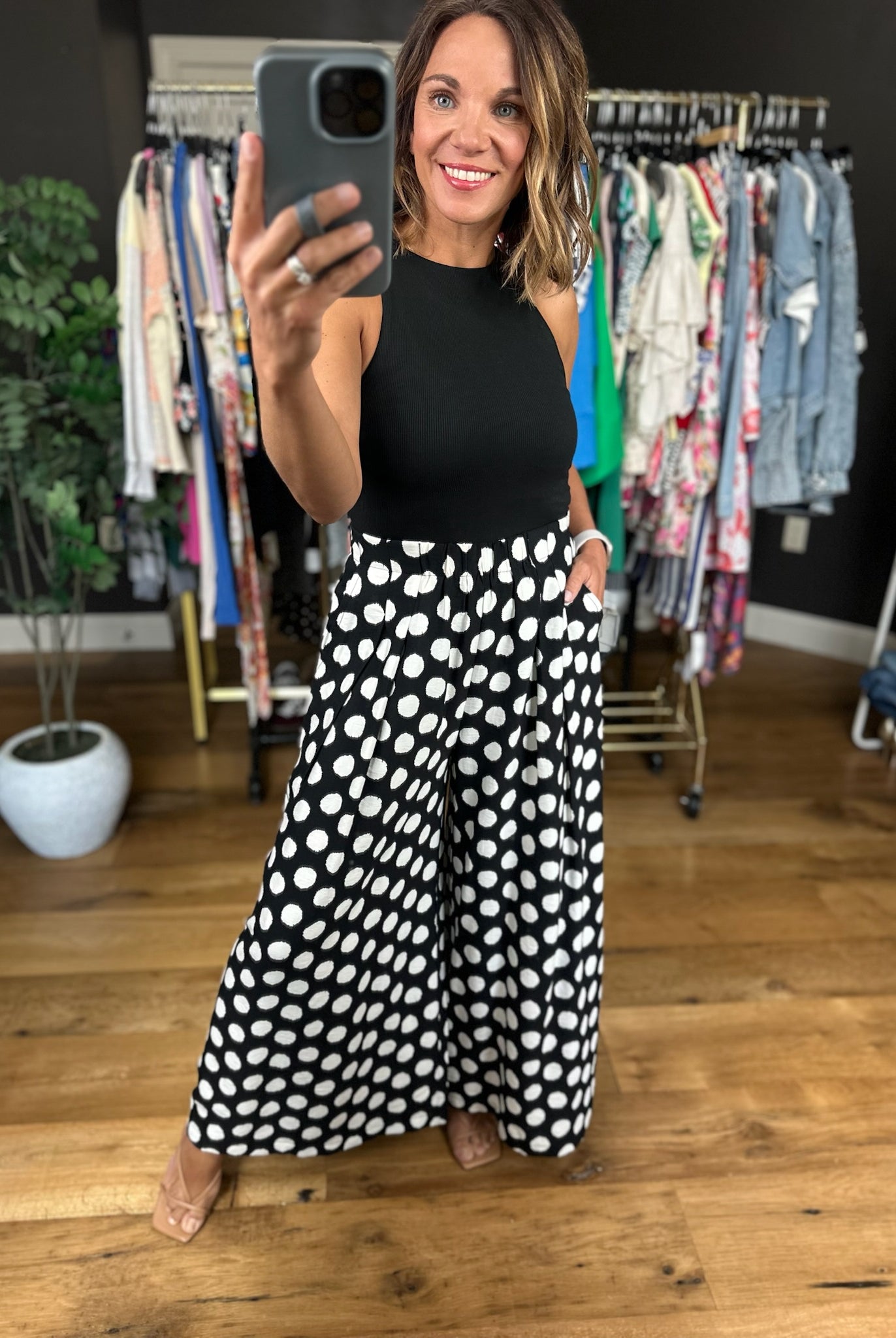 Counting The Days Wide-Leg Pants-Pants-Umgee-Anna Kaytes Boutique, Women's Fashion Boutique in Grinnell, Iowa