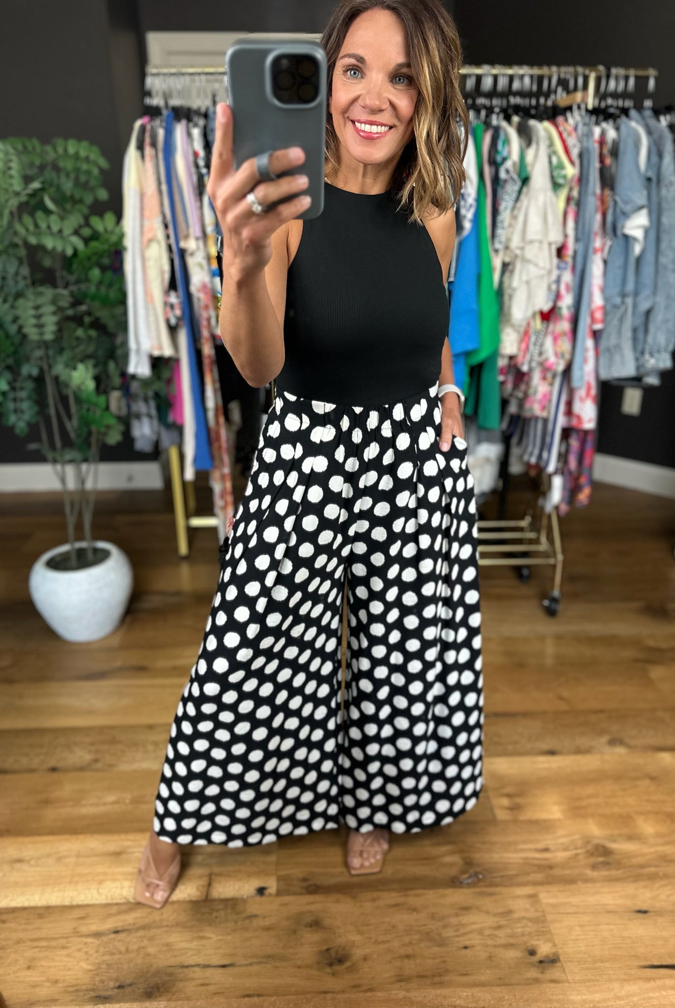 Counting The Days Wide-Leg Pants-Pants-Umgee-Anna Kaytes Boutique, Women's Fashion Boutique in Grinnell, Iowa