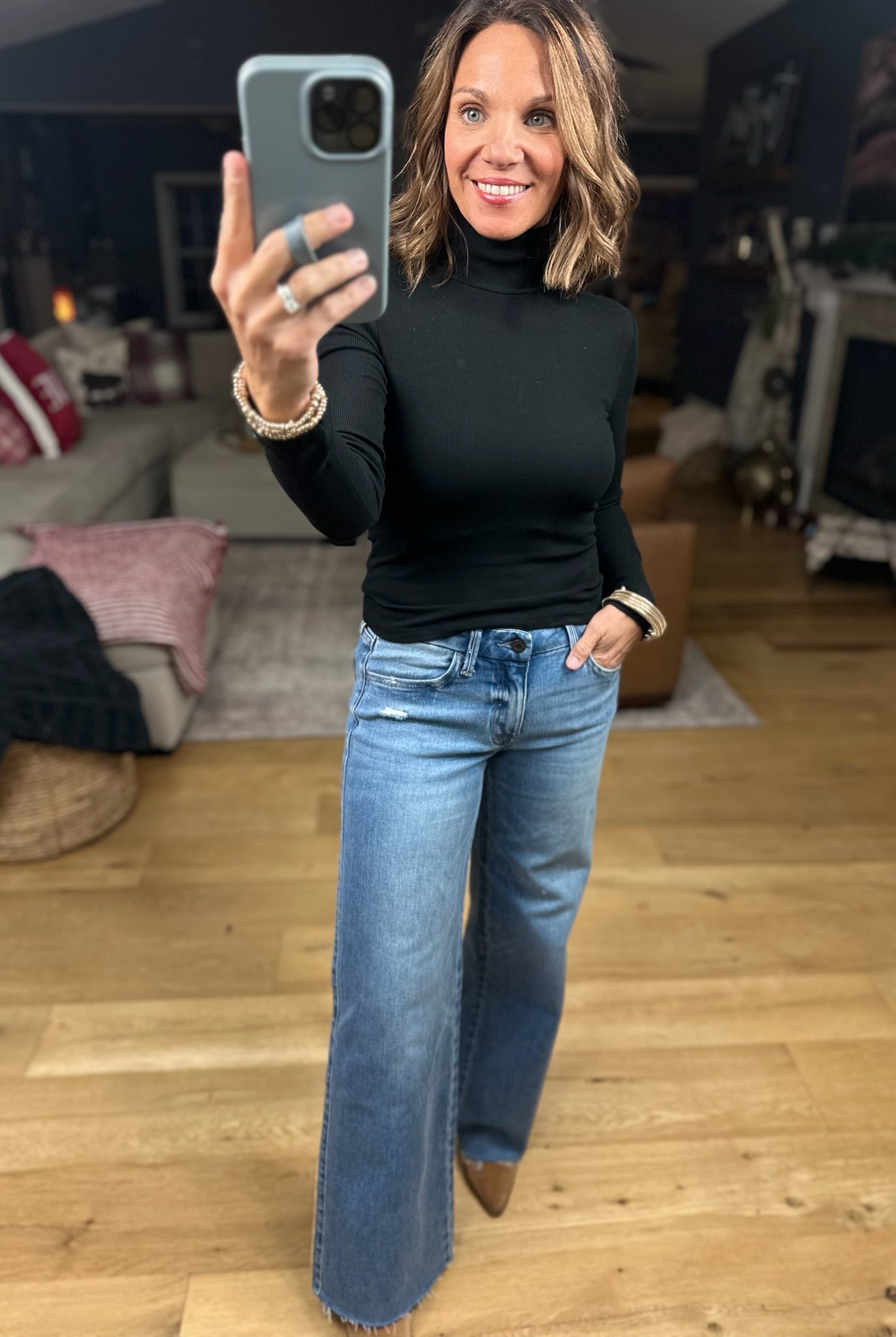 Just Around The Corner Long Sleeve Top-Long Sleeves-Mono B-Anna Kaytes Boutique, Women's Fashion Boutique in Grinnell, Iowa