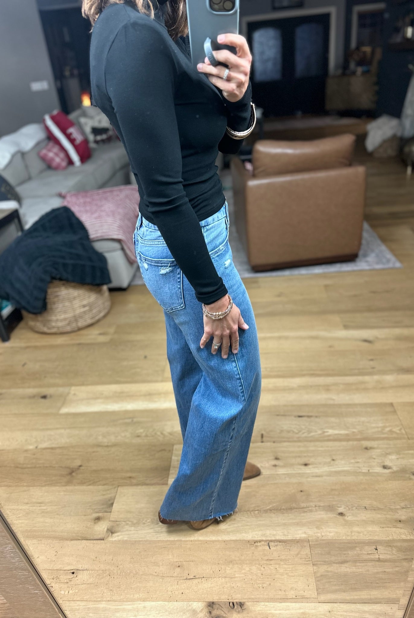 Just Around The Corner Long Sleeve Top-Long Sleeves-Mono B-Anna Kaytes Boutique, Women's Fashion Boutique in Grinnell, Iowa