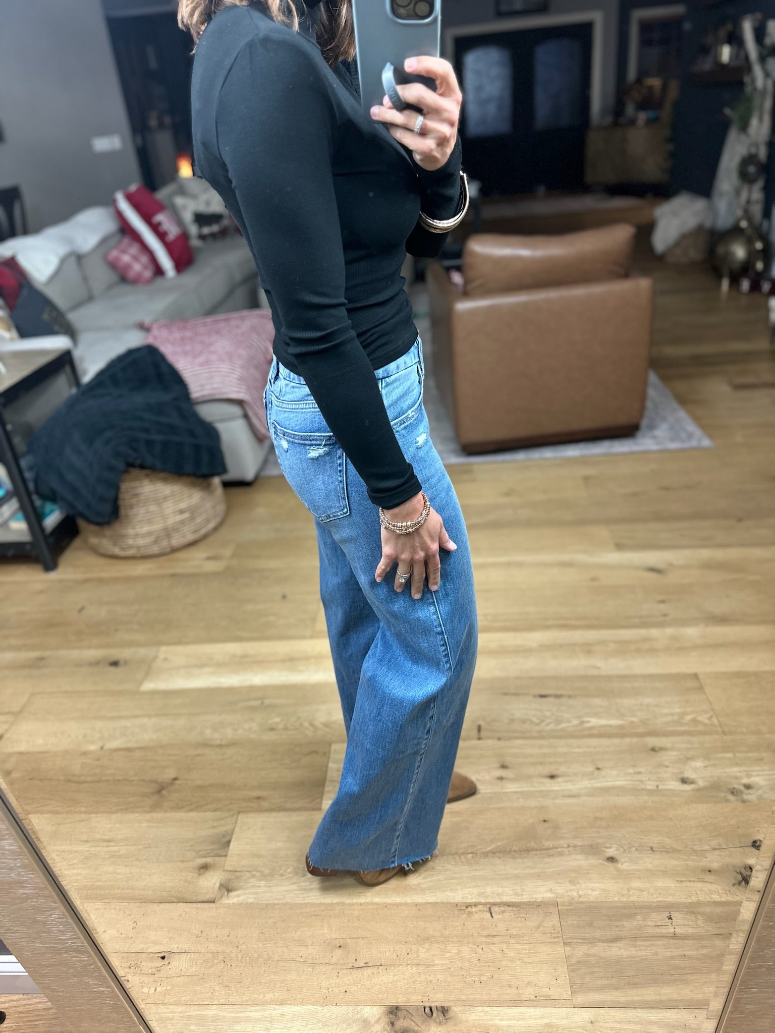 Just Around The Corner Long Sleeve Top-Long Sleeves-Mono B-Anna Kaytes Boutique, Women's Fashion Boutique in Grinnell, Iowa