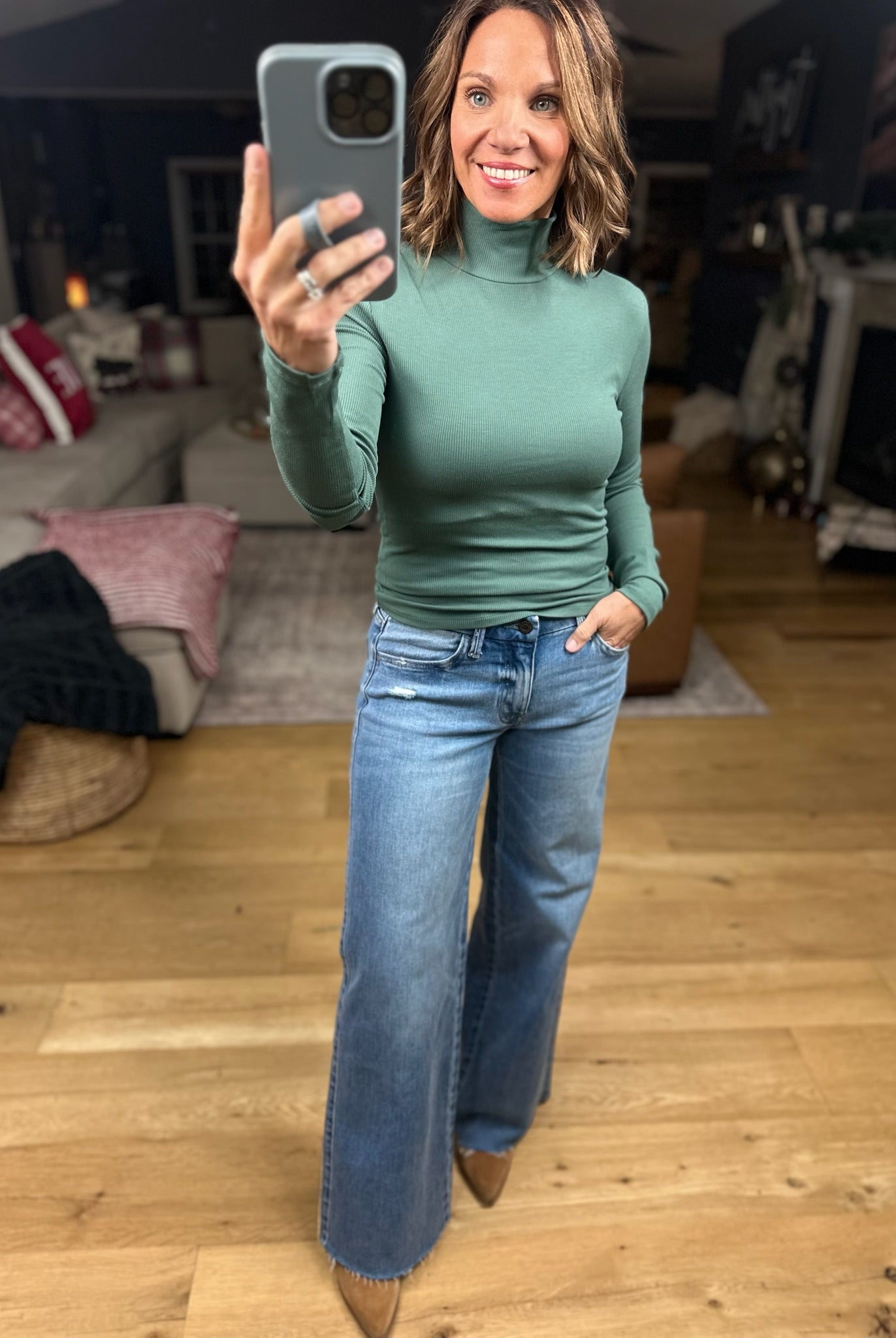 Just Around The Corner Long Sleeve Top-Long Sleeves-Mono B-Anna Kaytes Boutique, Women's Fashion Boutique in Grinnell, Iowa