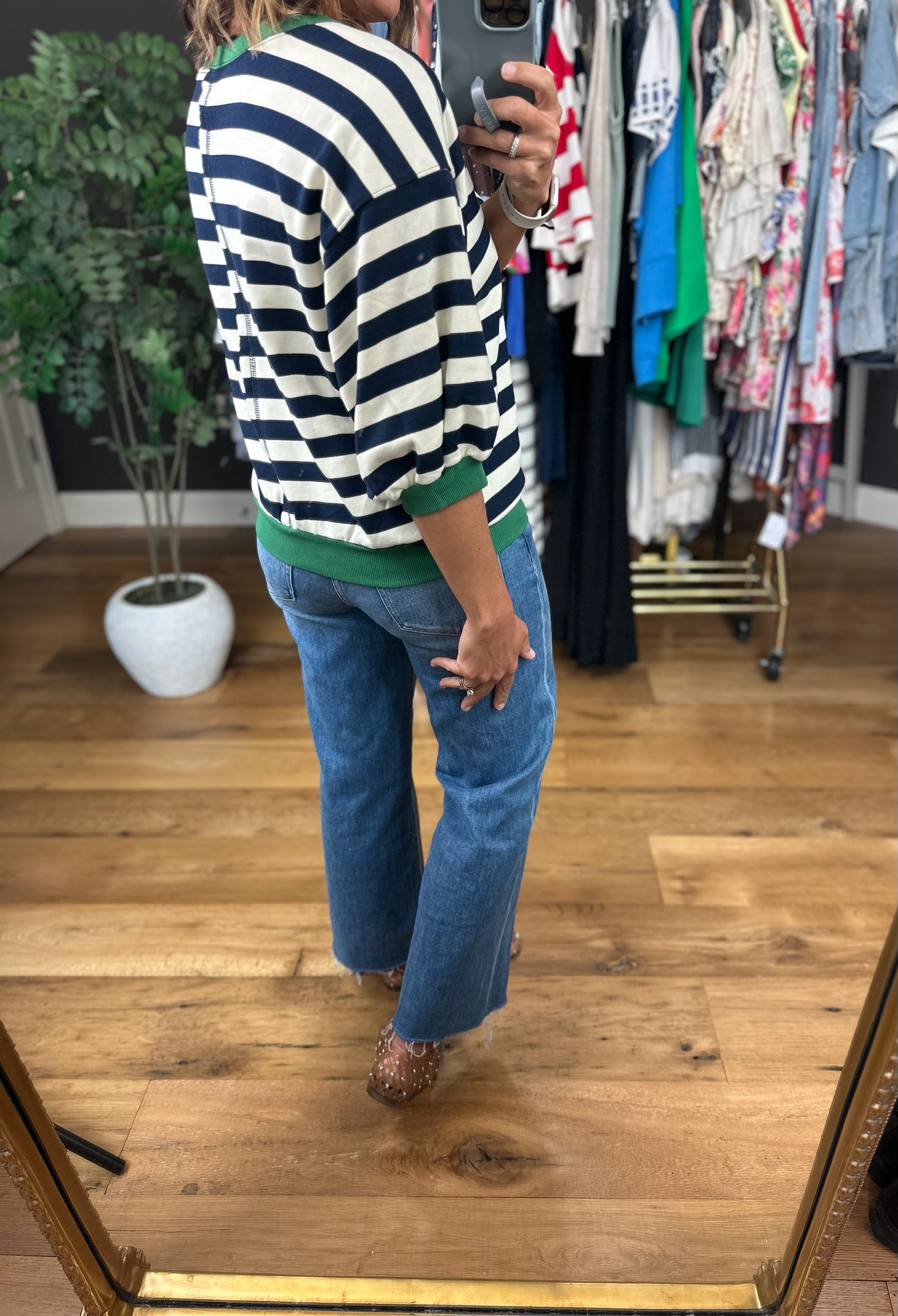 The Right Move Striped Top-Short Sleeves-Glam-Anna Kaytes Boutique, Women's Fashion Boutique in Grinnell, Iowa