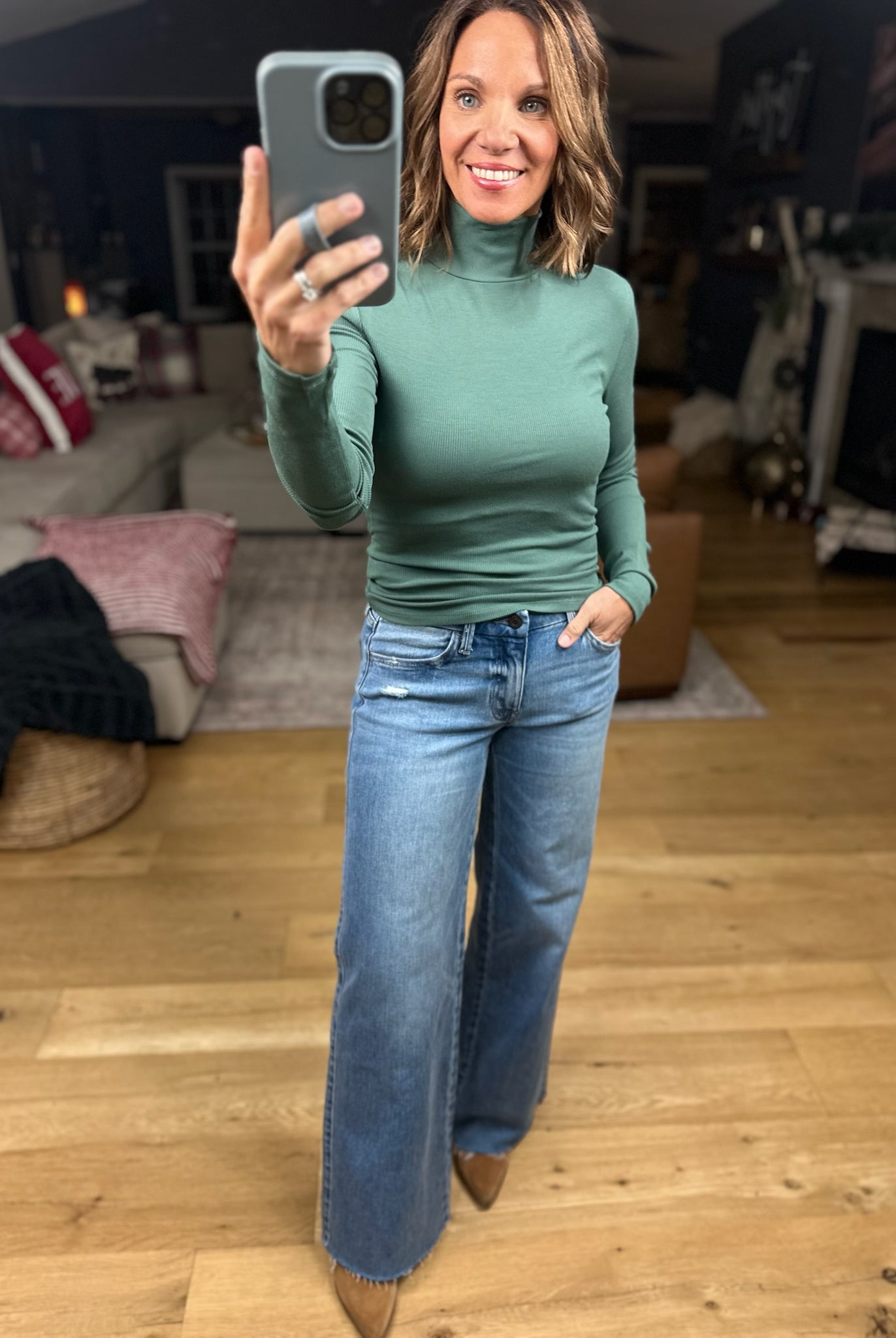 Just Around The Corner Long Sleeve Top-Long Sleeves-Mono B-Anna Kaytes Boutique, Women's Fashion Boutique in Grinnell, Iowa