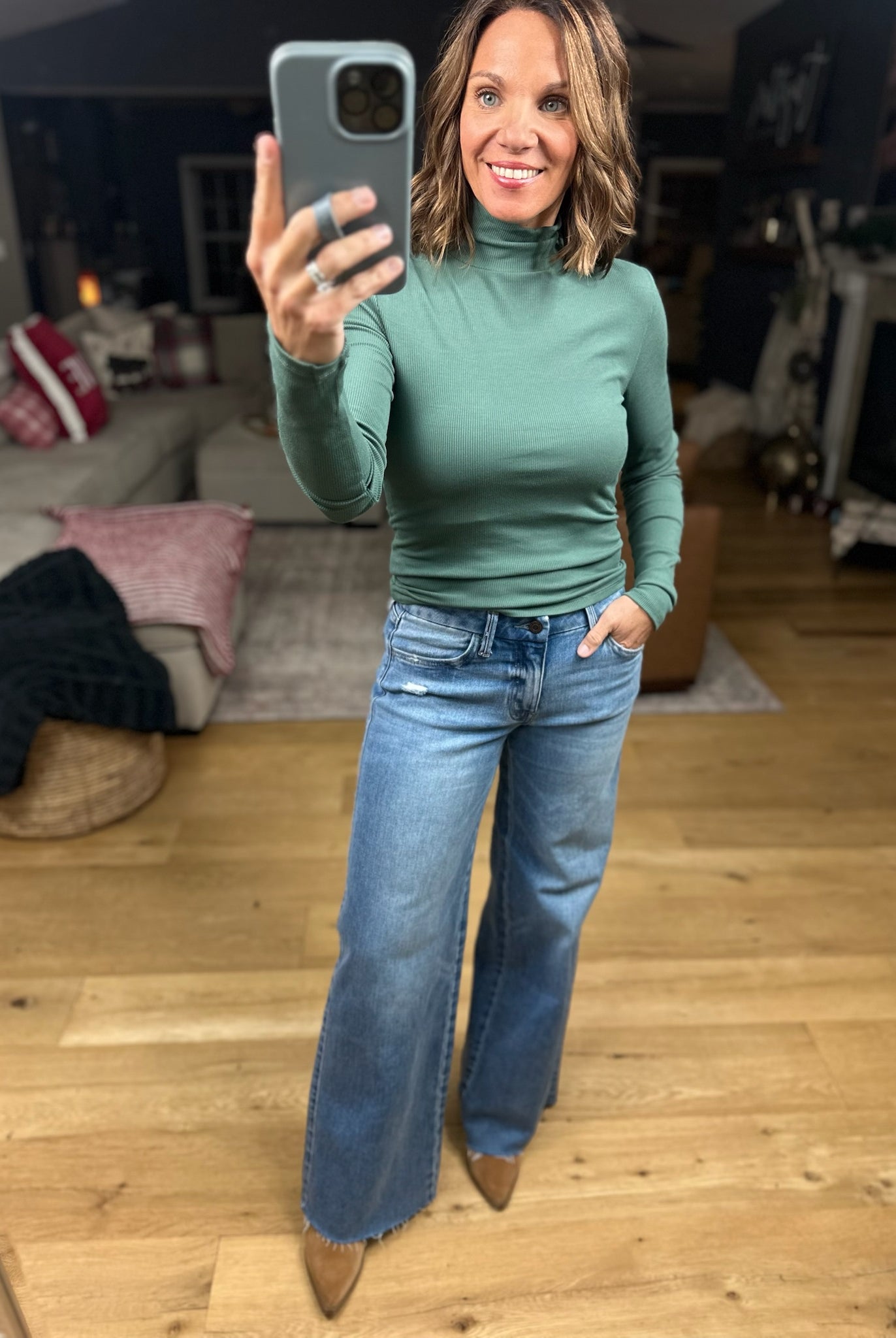 Just Around The Corner Long Sleeve Top-Long Sleeves-Mono B-Anna Kaytes Boutique, Women's Fashion Boutique in Grinnell, Iowa