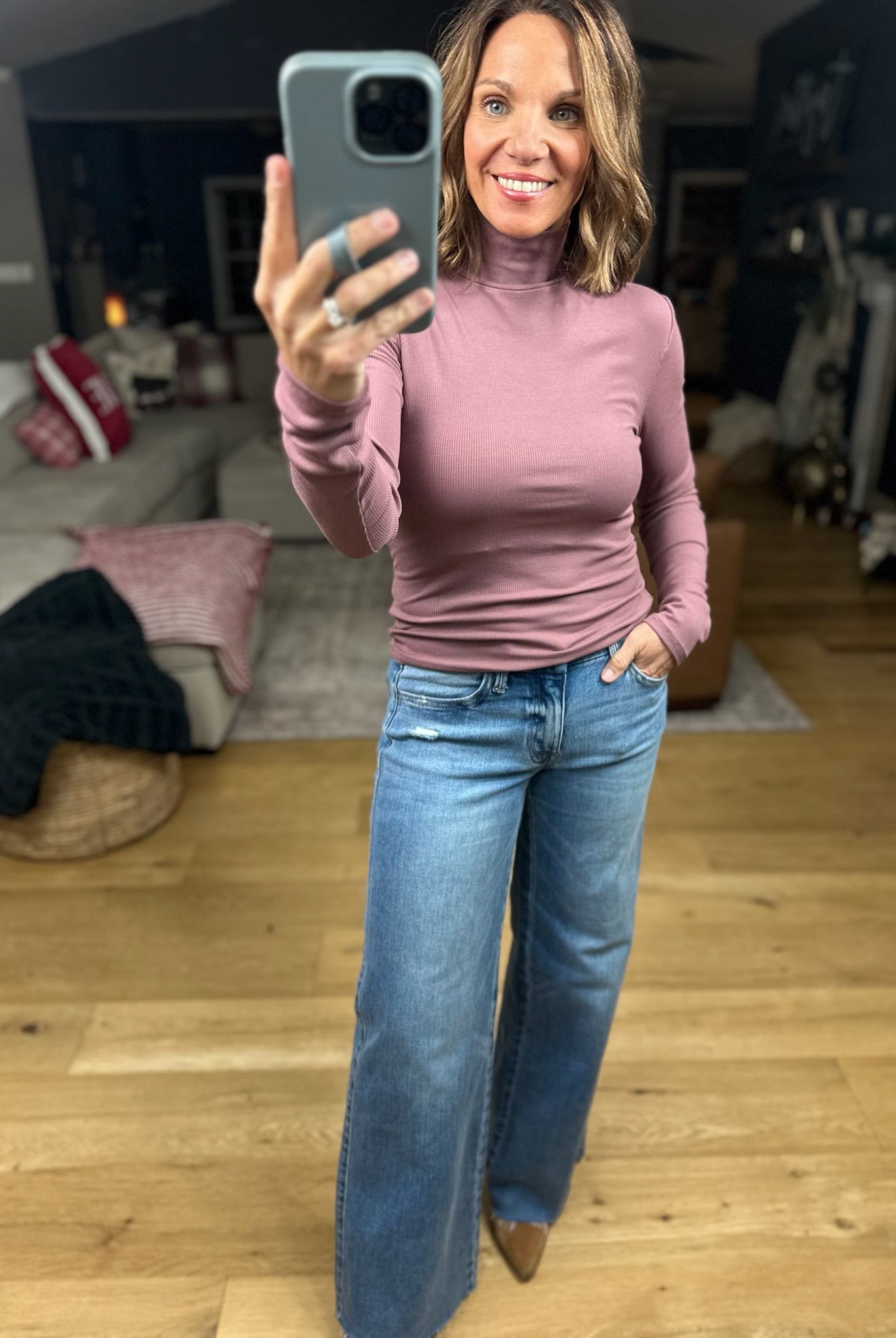 Just Around The Corner Long Sleeve Top-Long Sleeves-Mono B-Anna Kaytes Boutique, Women's Fashion Boutique in Grinnell, Iowa