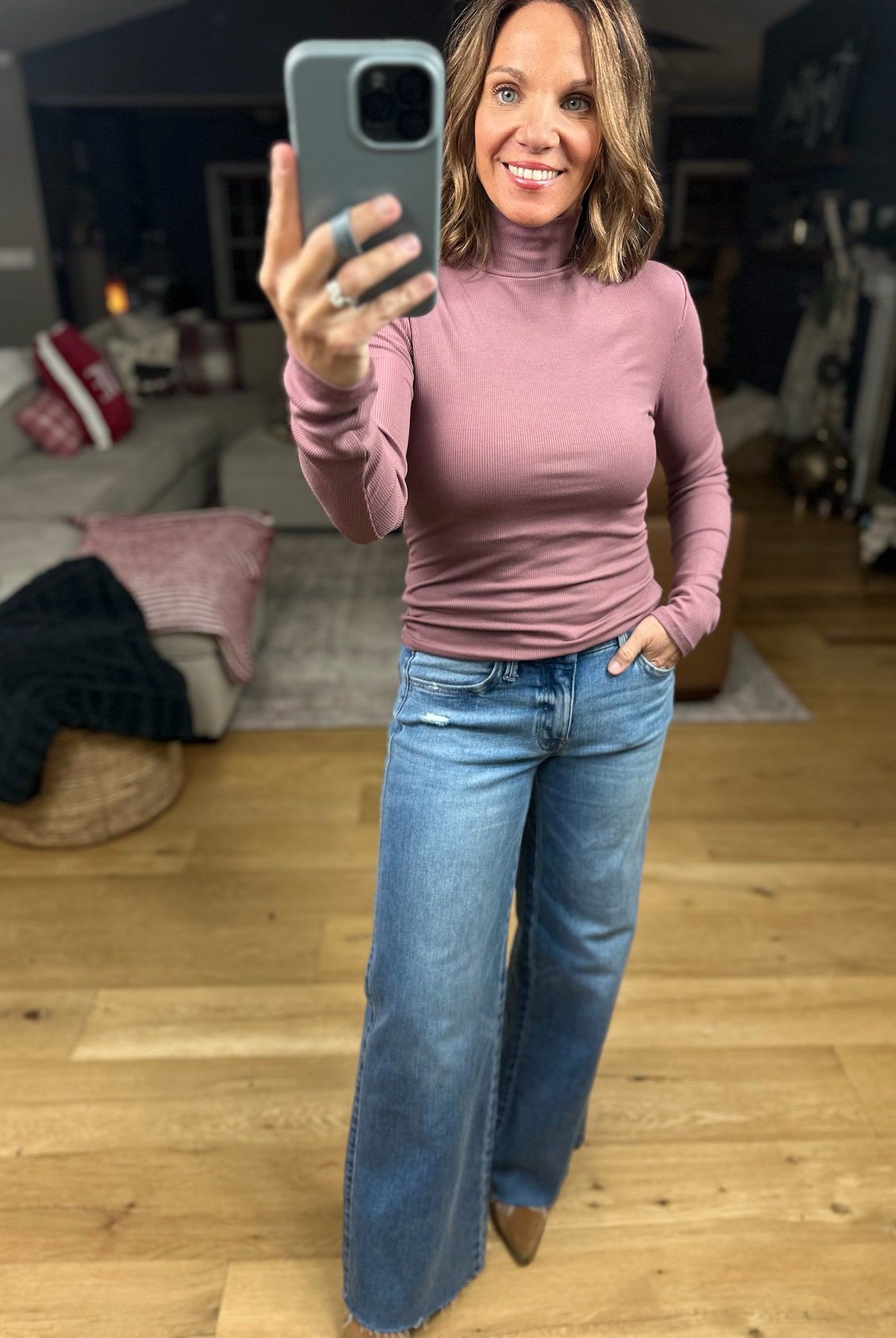 Just Around The Corner Long Sleeve Top-Long Sleeves-Mono B-Anna Kaytes Boutique, Women's Fashion Boutique in Grinnell, Iowa