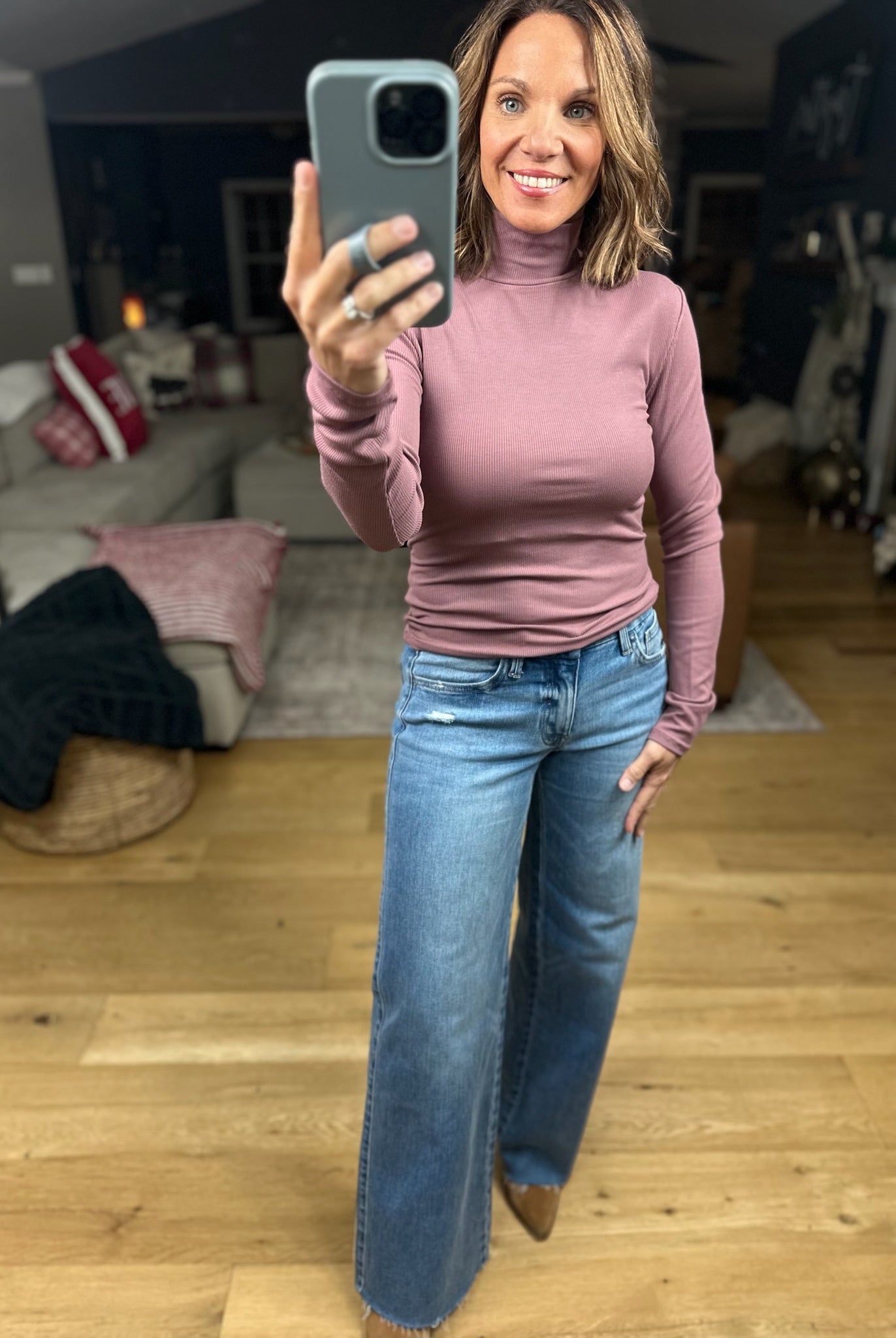 Just Around The Corner Long Sleeve Top-Long Sleeves-Mono B-Anna Kaytes Boutique, Women's Fashion Boutique in Grinnell, Iowa