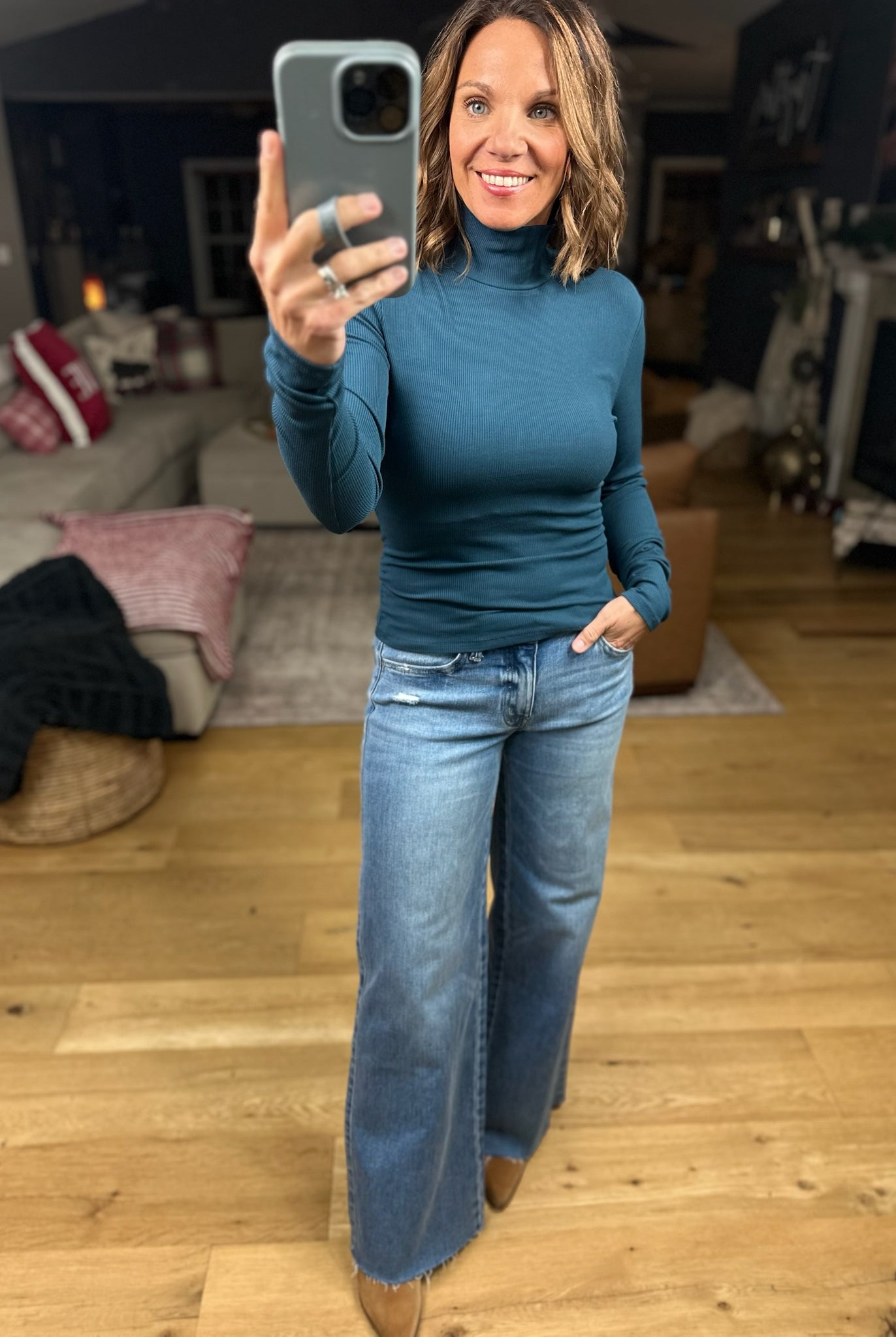 Just Around The Corner Long Sleeve Top-Long Sleeves-Mono B-Anna Kaytes Boutique, Women's Fashion Boutique in Grinnell, Iowa