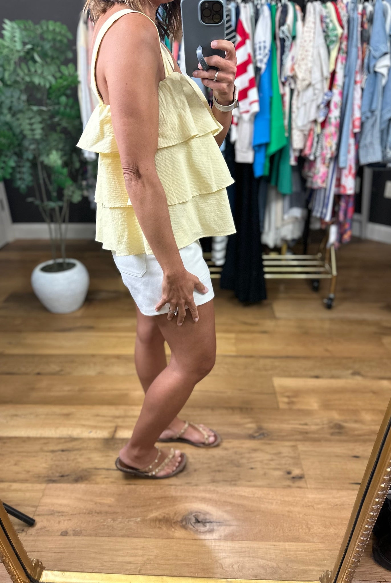 This Side Of Summer Ruffle Top-Sleeveless-Vine & Love-Anna Kaytes Boutique, Women's Fashion Boutique in Grinnell, Iowa