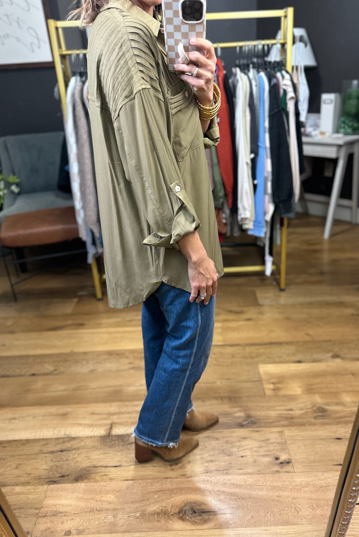 Just As Suddenly Button-Down Top - Multiple Options-Entro-Anna Kaytes Boutique, Women's Fashion Boutique in Grinnell, Iowa