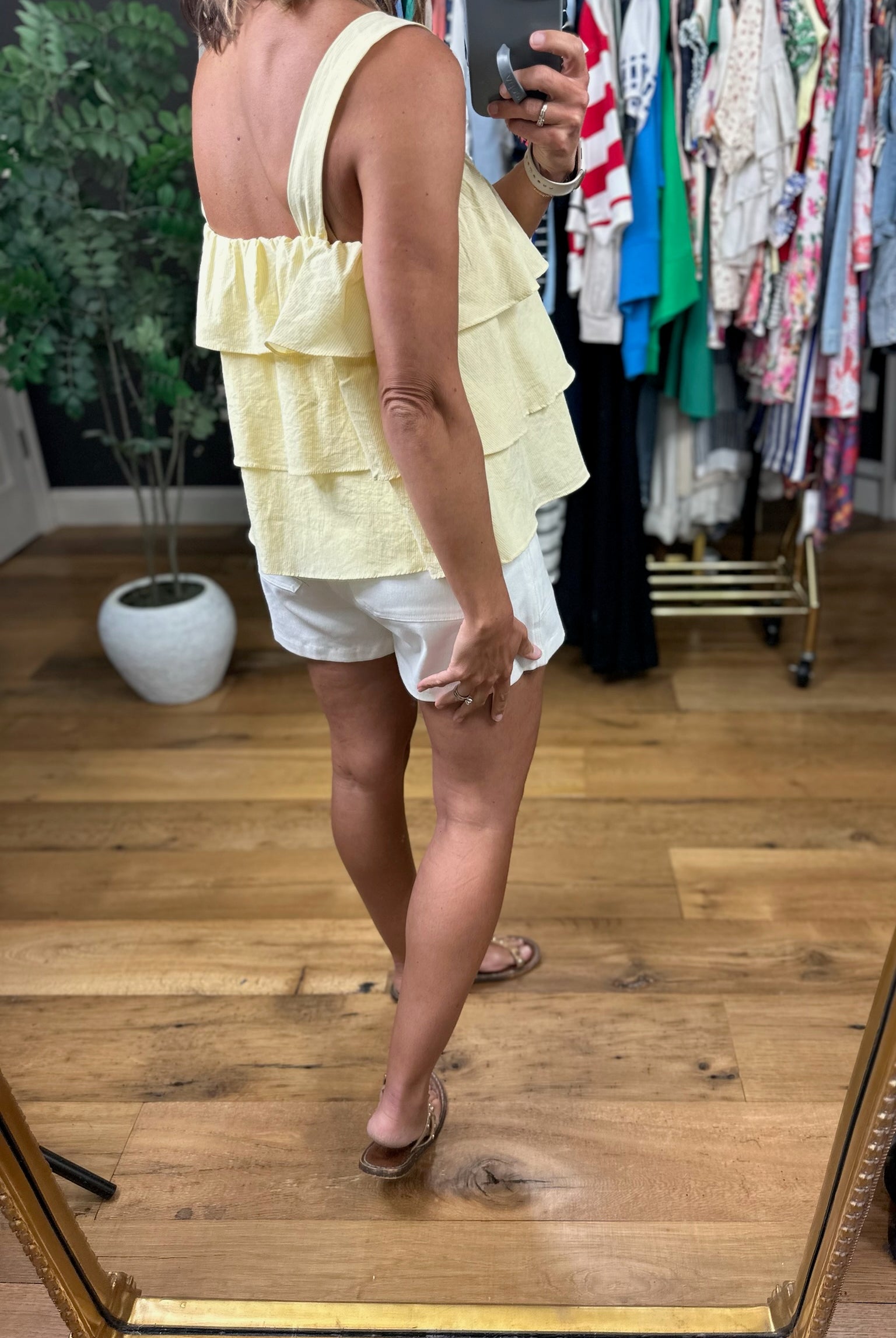 This Side Of Summer Ruffle Top-Sleeveless-Vine & Love-Anna Kaytes Boutique, Women's Fashion Boutique in Grinnell, Iowa