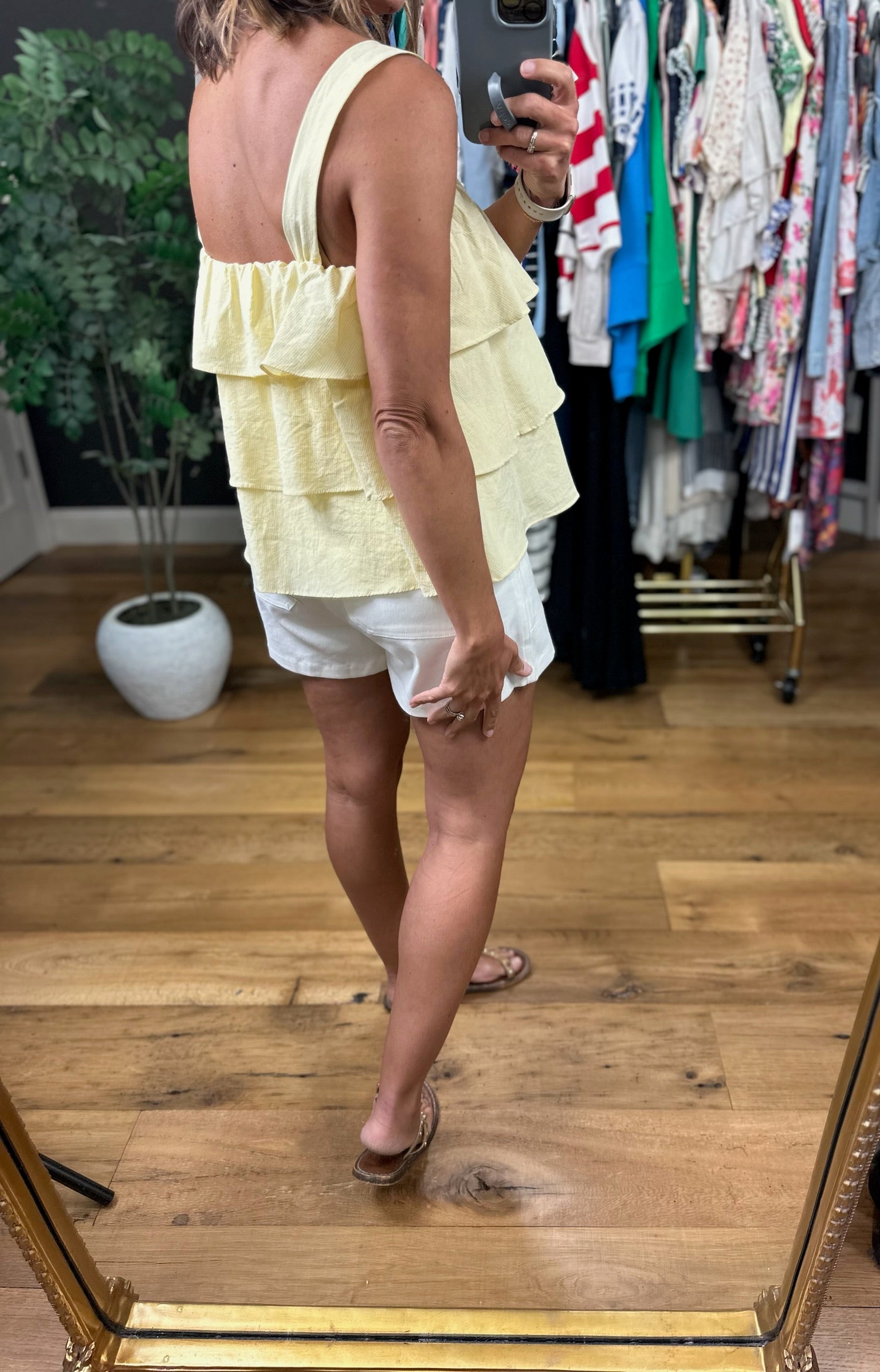 This Side Of Summer Ruffle Top-Sleeveless-Vine & Love-Anna Kaytes Boutique, Women's Fashion Boutique in Grinnell, Iowa