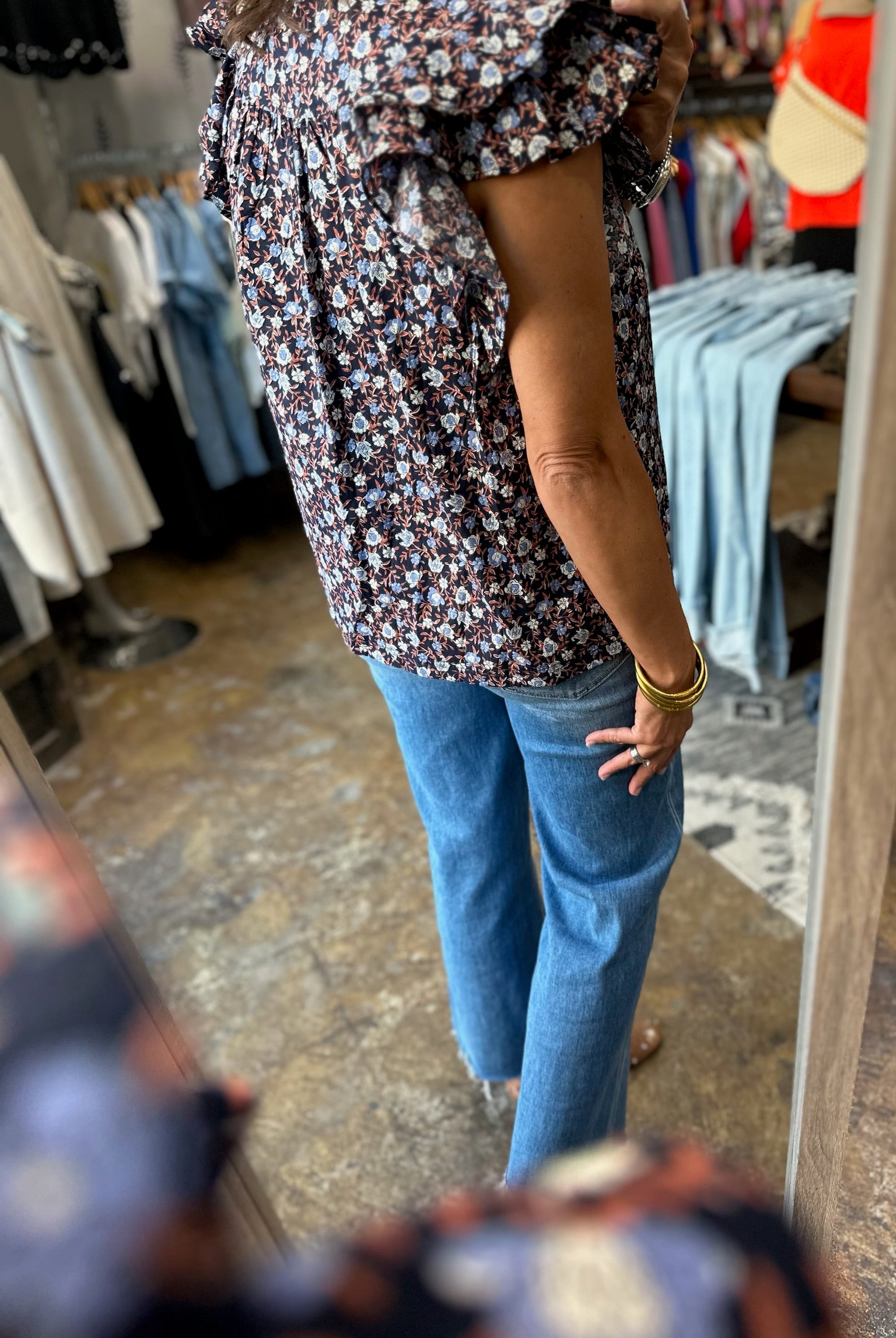 According To Plan Floral Top-Short Sleeves-ee:some-Anna Kaytes Boutique, Women's Fashion Boutique in Grinnell, Iowa