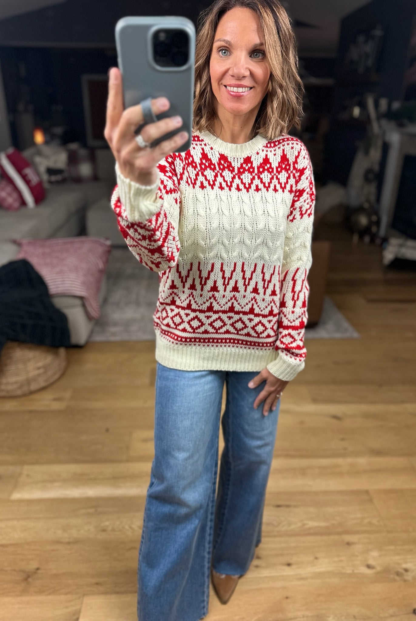 In My Time Fair Isle Sweater-Sweaters-Staccato-Anna Kaytes Boutique, Women's Fashion Boutique in Grinnell, Iowa