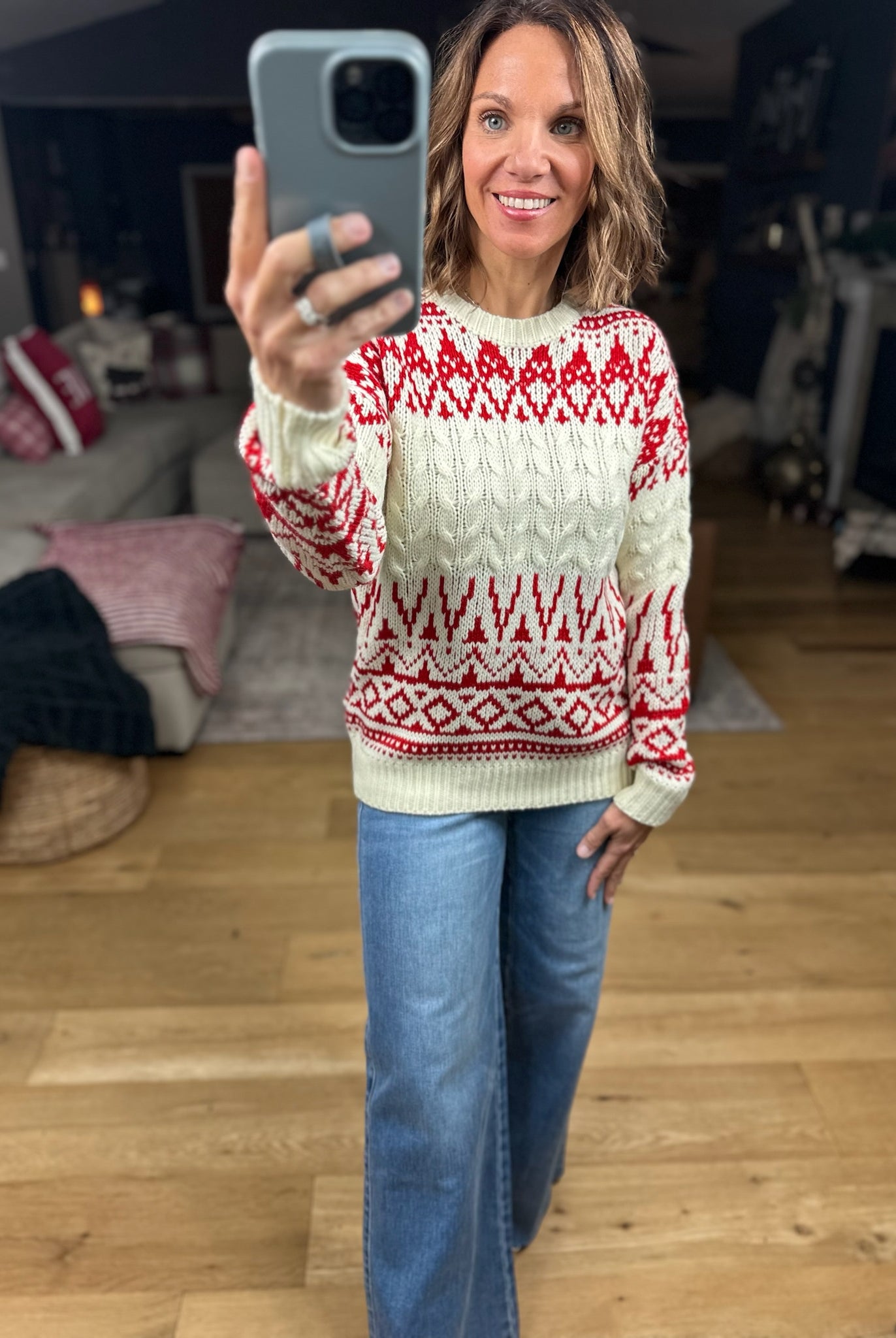 In My Time Fair Isle Sweater-Sweaters-Staccato-Anna Kaytes Boutique, Women's Fashion Boutique in Grinnell, Iowa