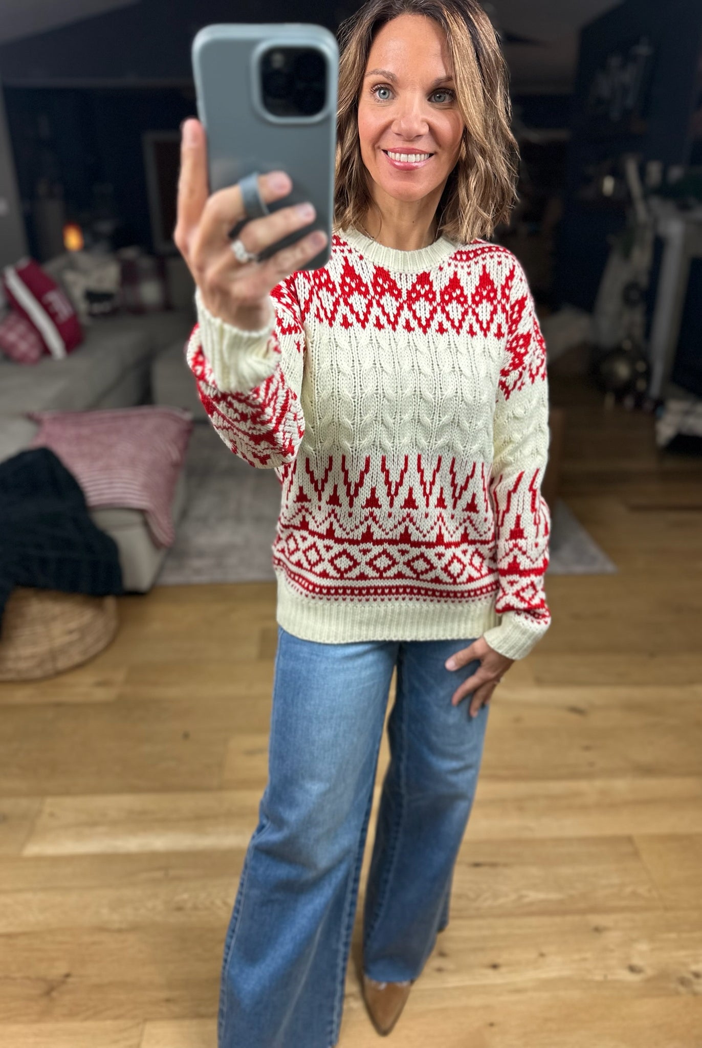 In My Time Fair Isle Sweater-Sweaters-Staccato-Anna Kaytes Boutique, Women's Fashion Boutique in Grinnell, Iowa