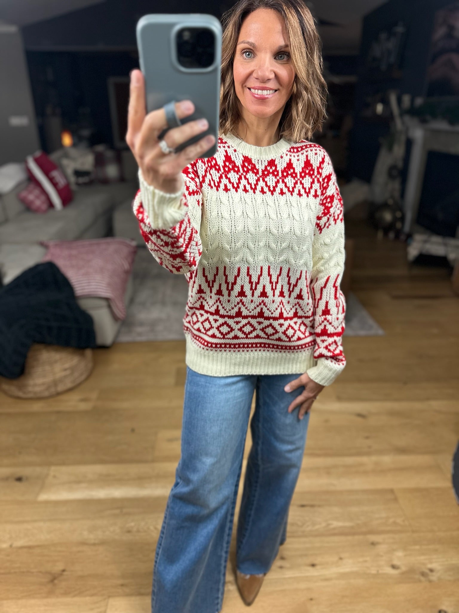 In My Time Fair Isle Sweater-Sweaters-Staccato-Anna Kaytes Boutique, Women's Fashion Boutique in Grinnell, Iowa