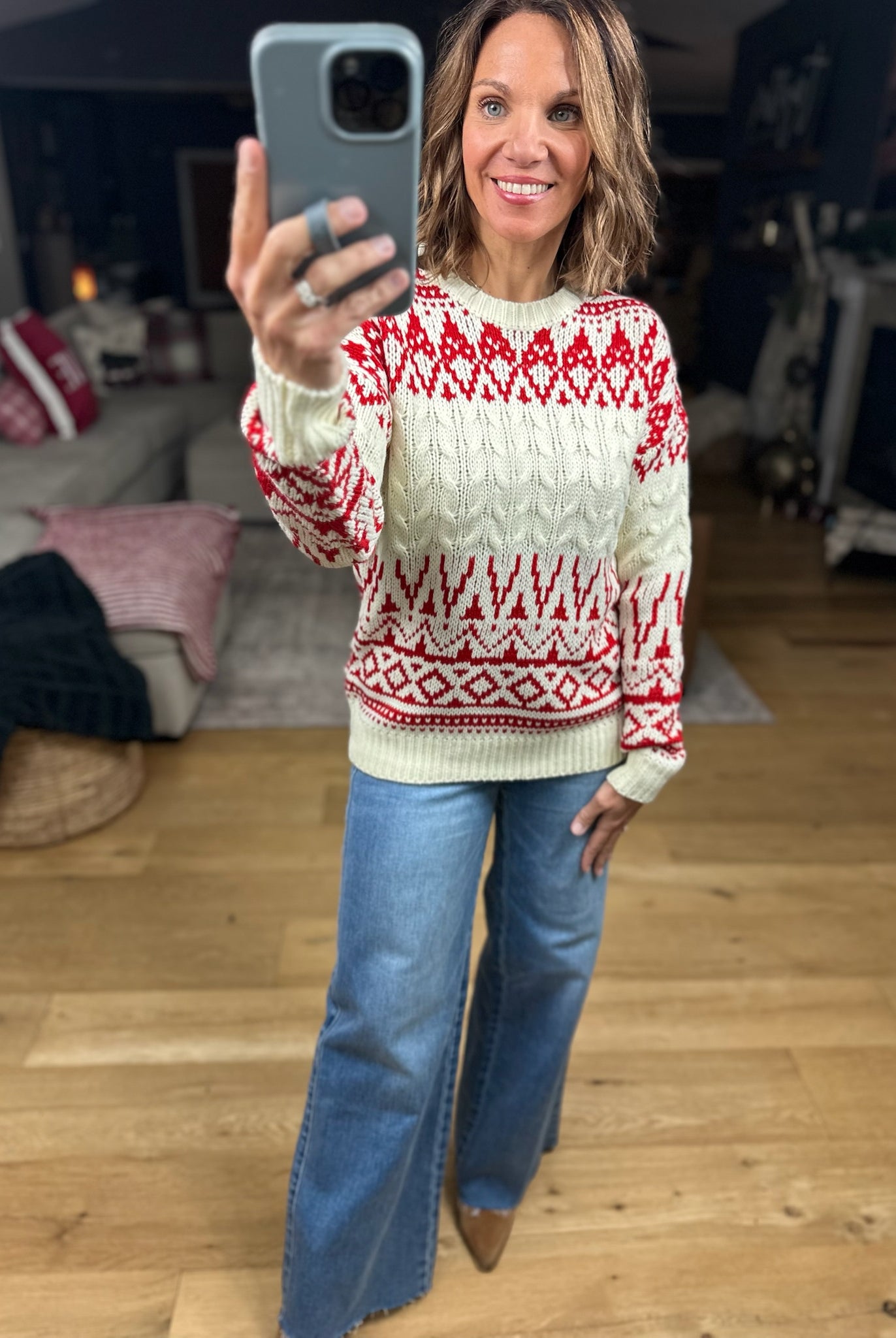 In My Time Fair Isle Sweater-Sweaters-Staccato-Anna Kaytes Boutique, Women's Fashion Boutique in Grinnell, Iowa