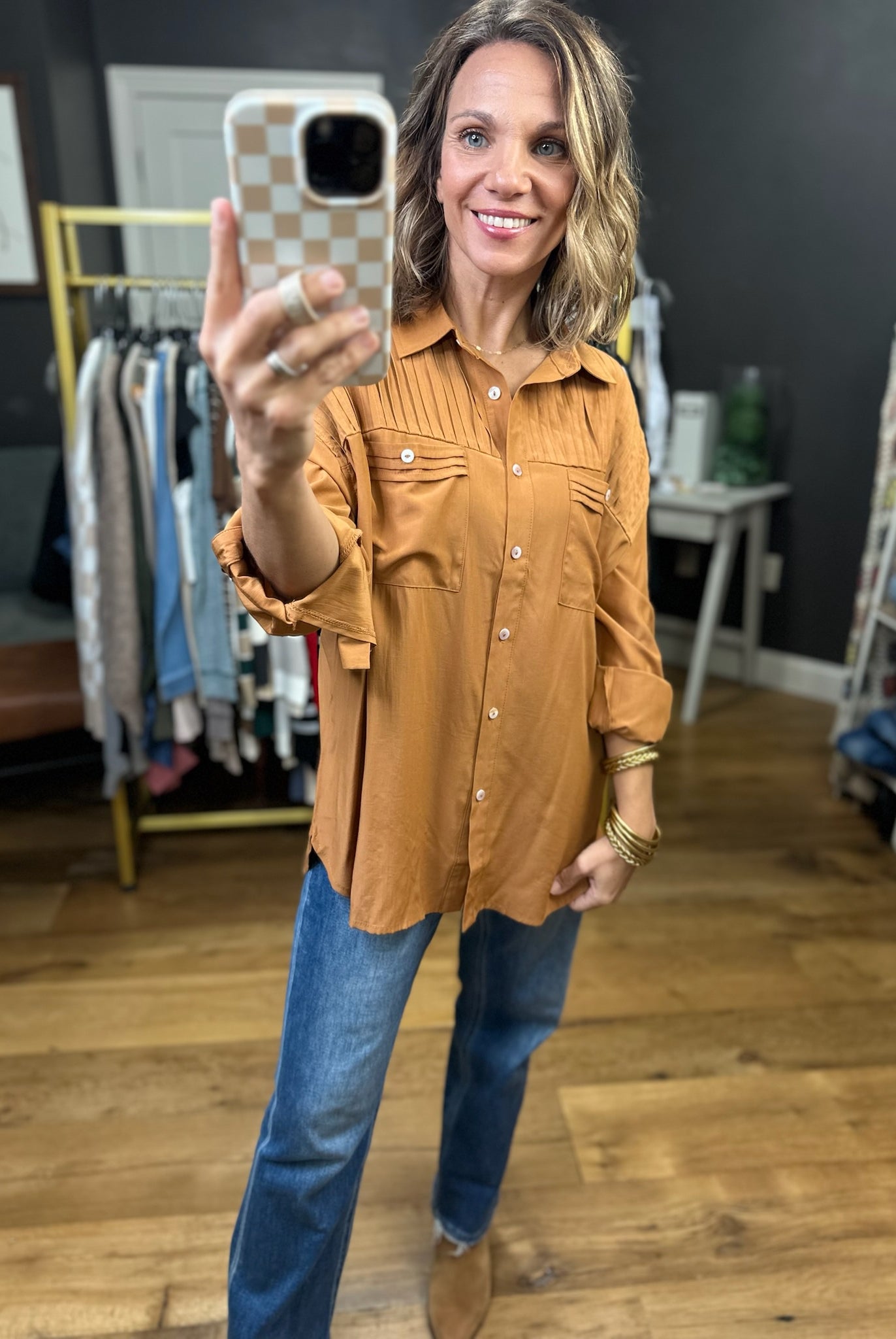 Just As Suddenly Button-Down Top - Multiple Options-Entro-Anna Kaytes Boutique, Women's Fashion Boutique in Grinnell, Iowa
