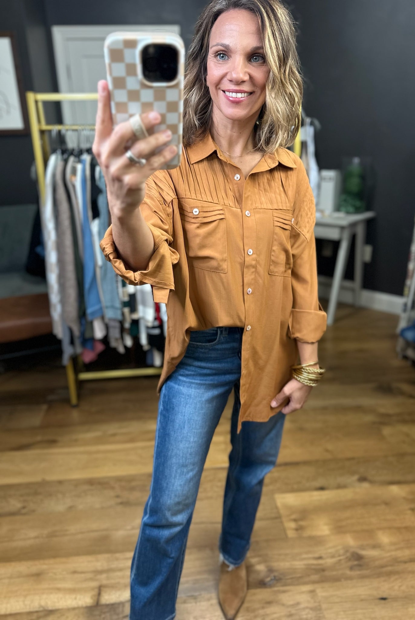 Just As Suddenly Button-Down Top - Multiple Options-Entro-Anna Kaytes Boutique, Women's Fashion Boutique in Grinnell, Iowa