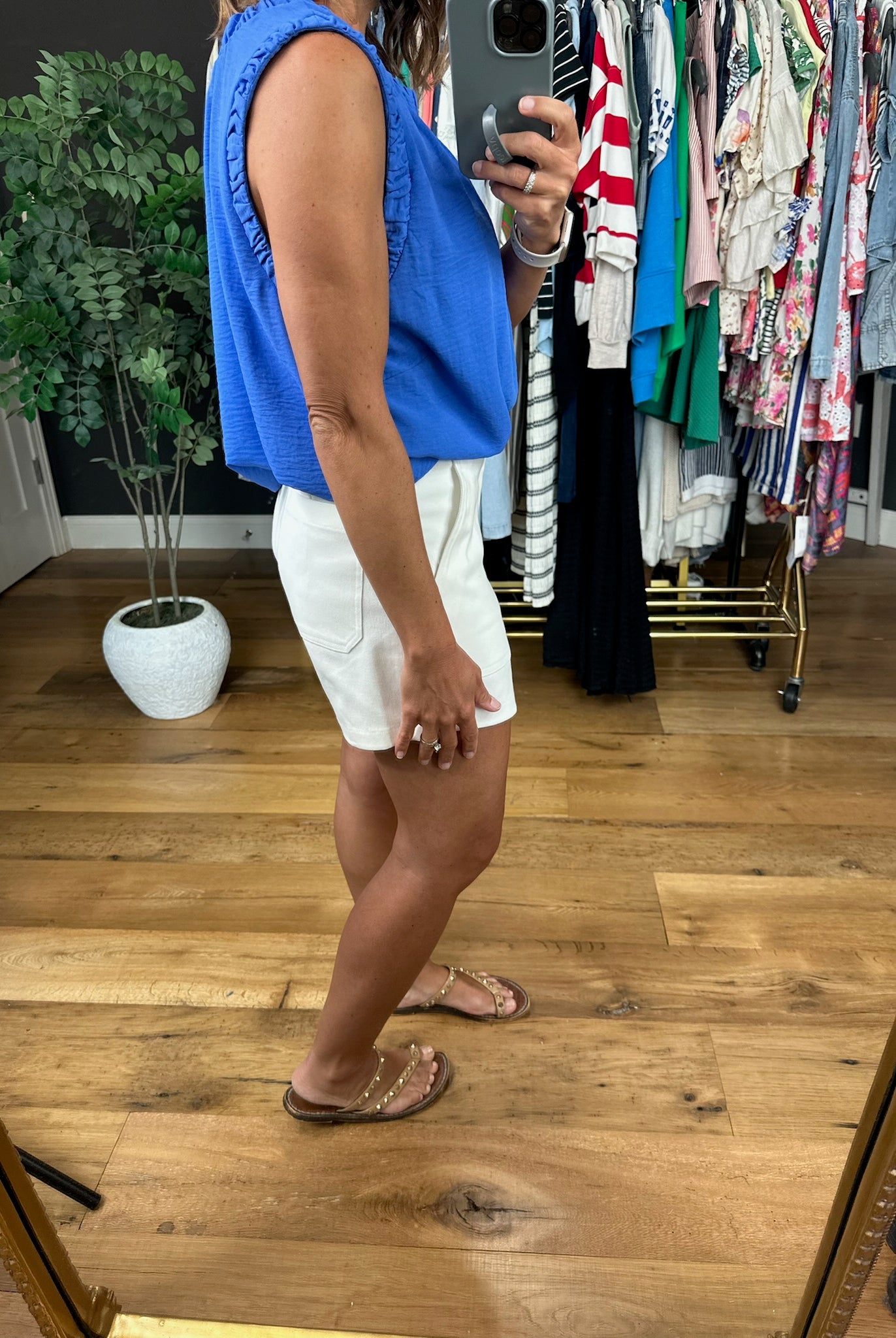Holding Out For A Hero Royal Blue Top-Sleeveless-Umgee-Anna Kaytes Boutique, Women's Fashion Boutique in Grinnell, Iowa