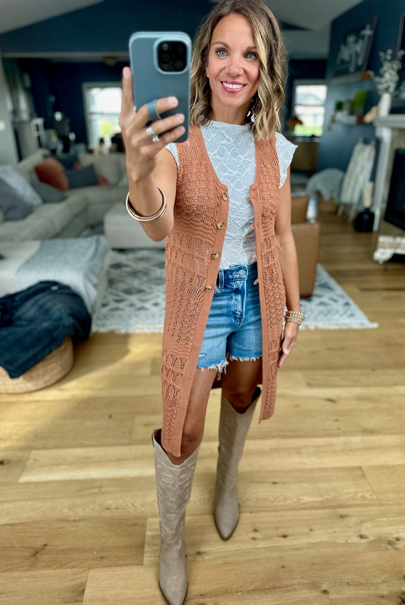 Threaded Moonlight Crochet Vest-Be Cool-Anna Kaytes Boutique, Women's Fashion Boutique in Grinnell, Iowa