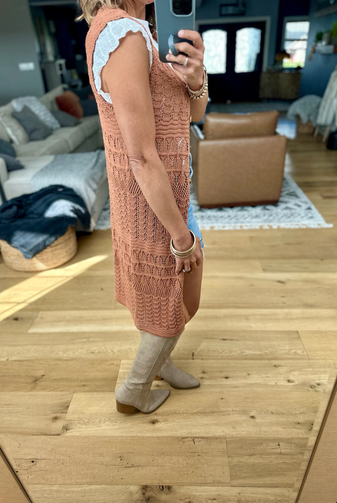 Threaded Moonlight Crochet Vest-Be Cool-Anna Kaytes Boutique, Women's Fashion Boutique in Grinnell, Iowa