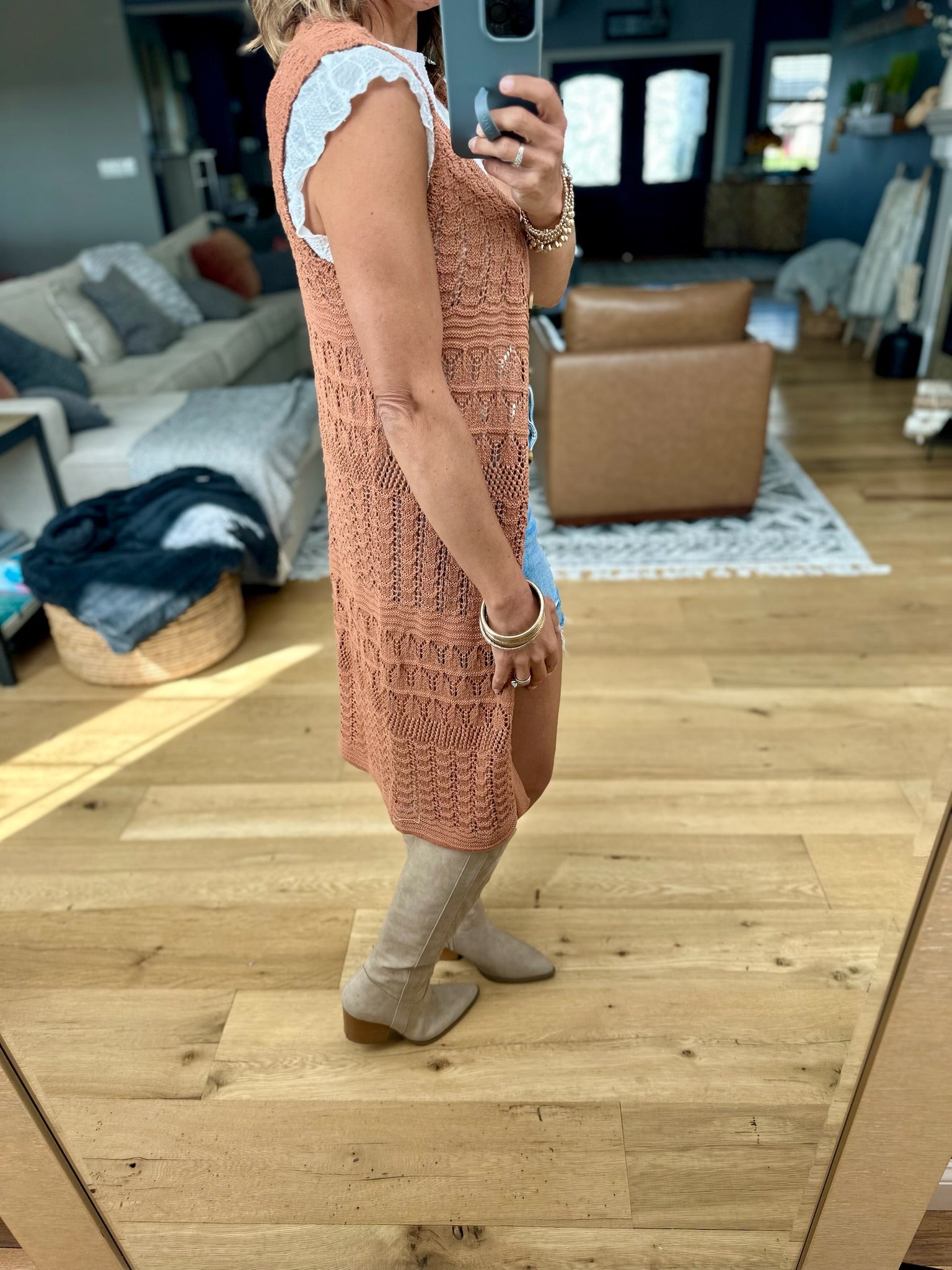 Threaded Moonlight Crochet Vest-Be Cool-Anna Kaytes Boutique, Women's Fashion Boutique in Grinnell, Iowa